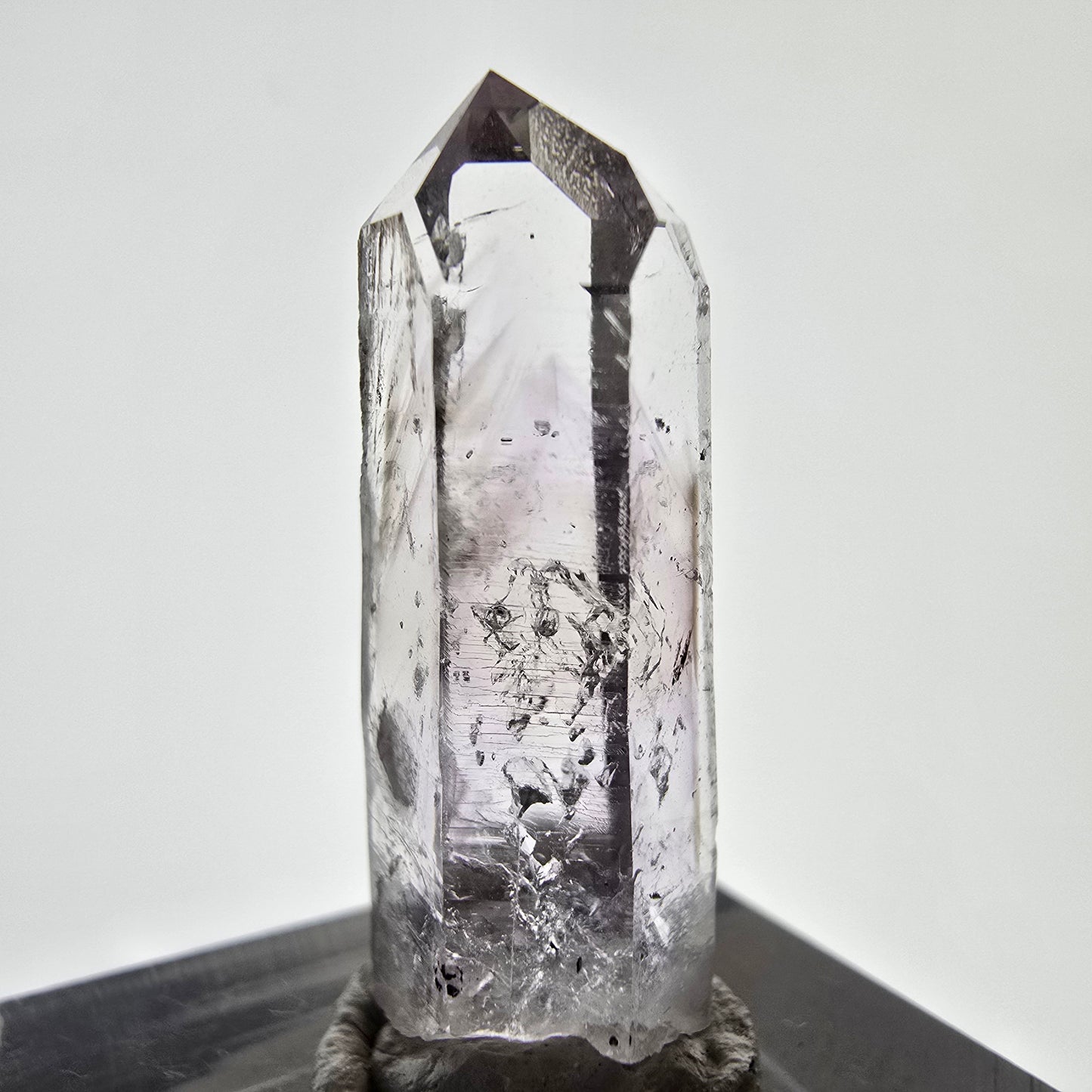Améthyste fantôme Enhydro, préhnite, 1x Bubble Streep Mine, Namibie 30 x 12 x 8 mm