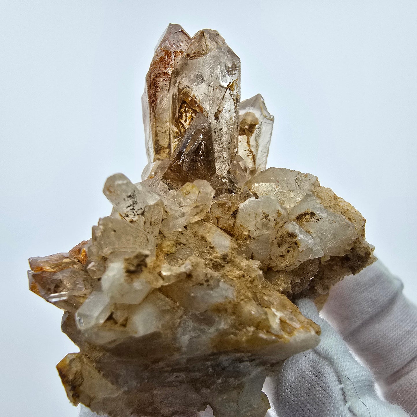 Enhydro Phantom Rauchquarz Zepter auf Matrix Goboboseb, Namibia 67*60*37mm