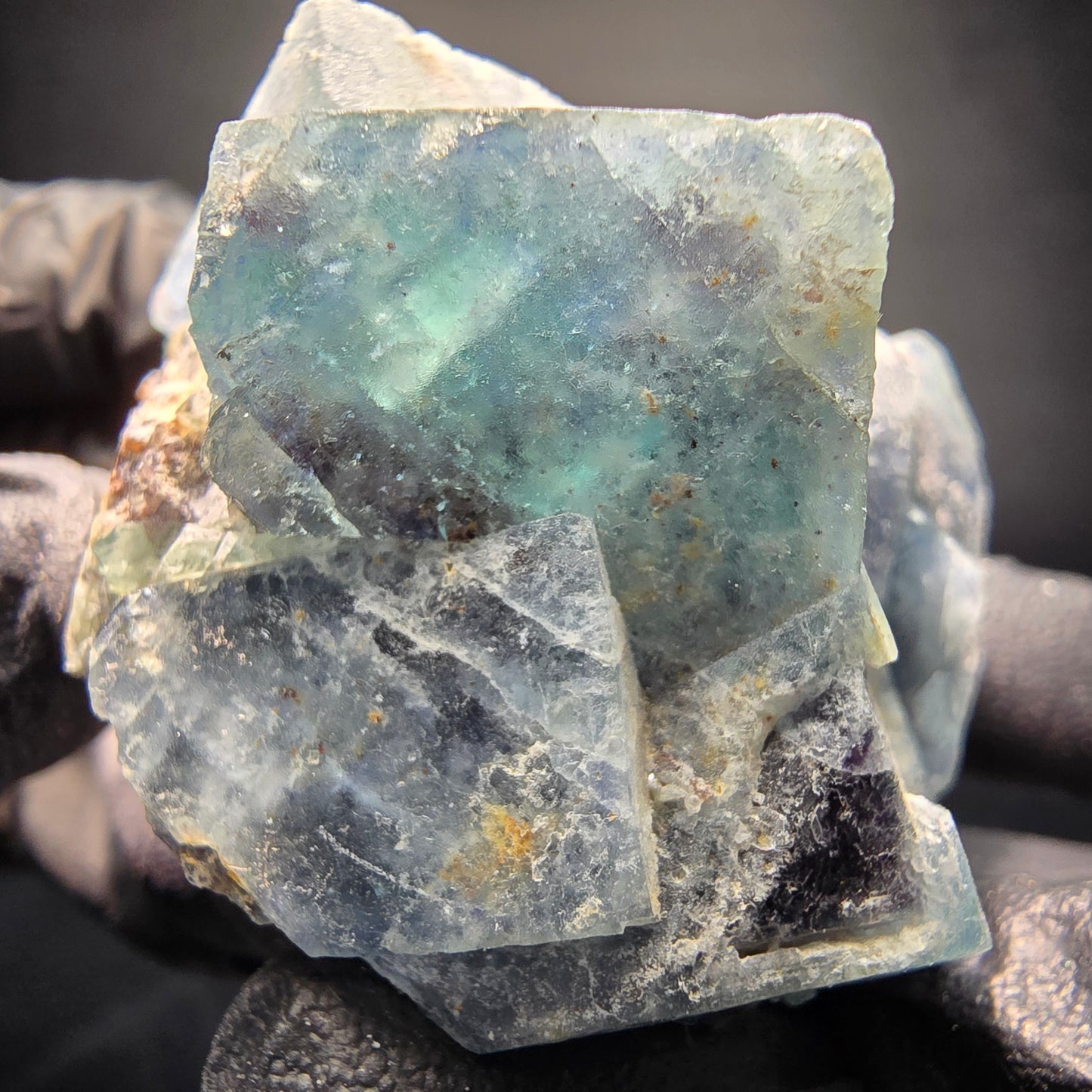Magnifique cube de fluorite vert Erongo namibie, collection minérale 58x57x32mm