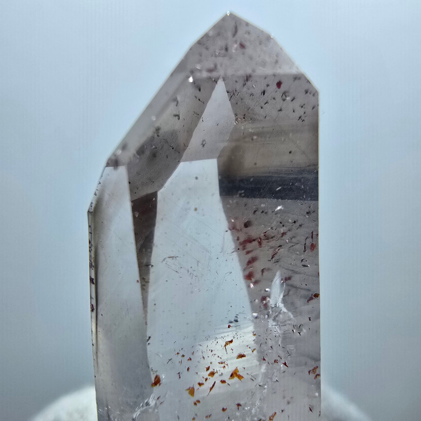 Enhydro Phantom Rauchquarz Zepter, 1x Blase Goboboseb, Namibia 42*17*12mm