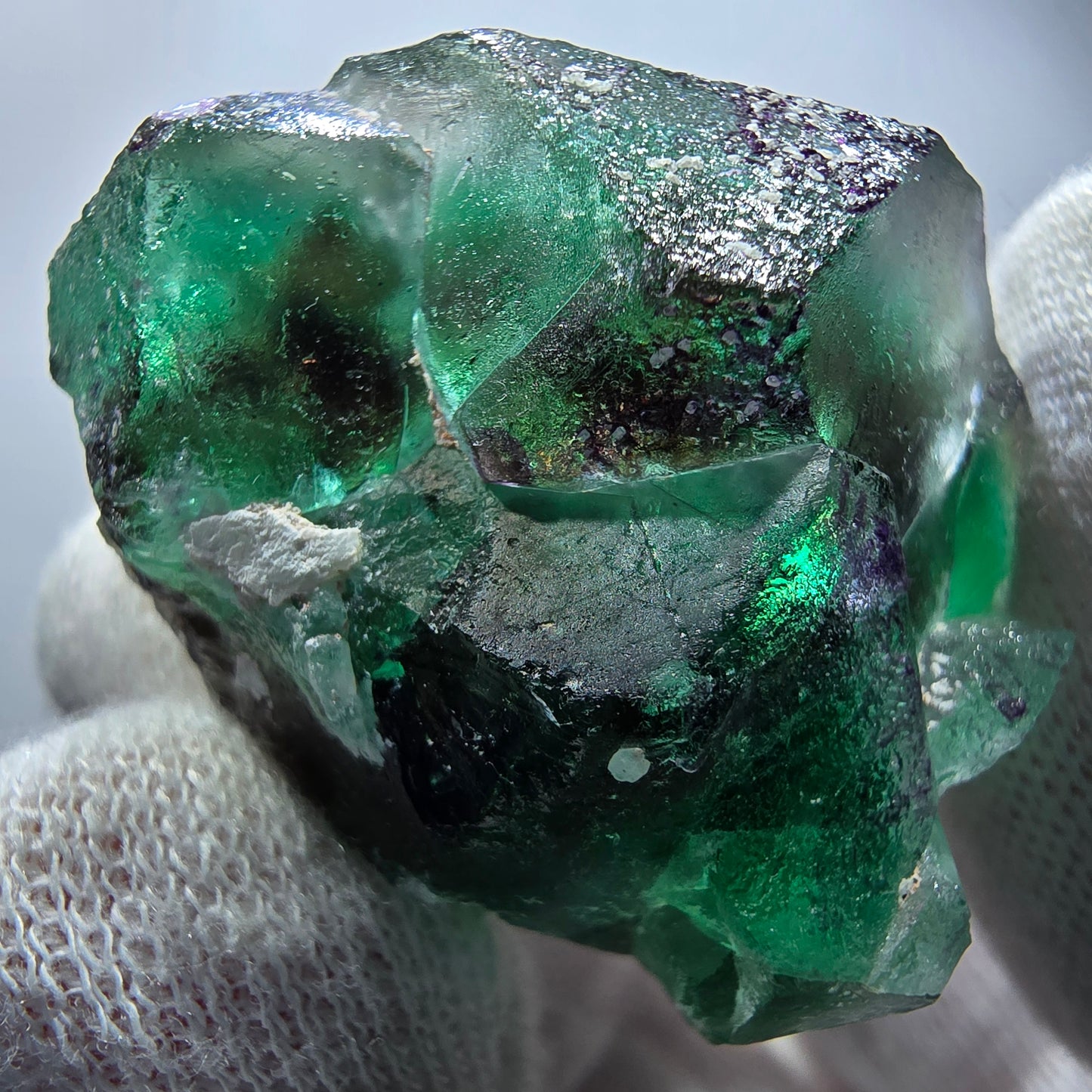 Clear Phantom Fluorite Cubes, Schorl Tourmaline Specimen Erongo, Namibia 44*37*32mm