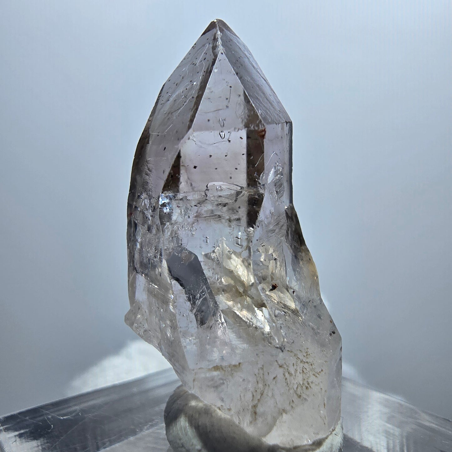 Enhydro Phantom Smoky Quartz Scepter, 1x Bubble Goboboseb, Namibia 31*13*13mm