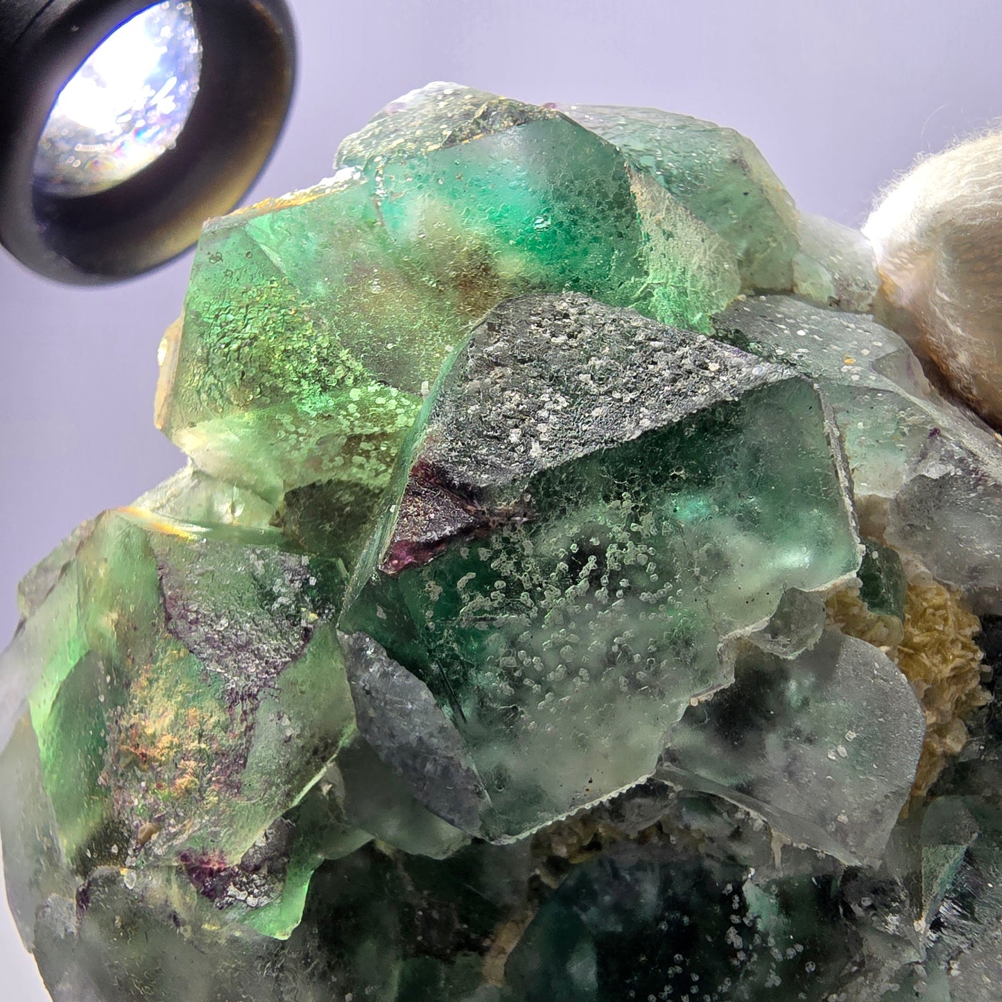 Fluorite fantôme Schörl Tourmaline Hyalite Muscovite Erongo Namibie 84*78*38mm
