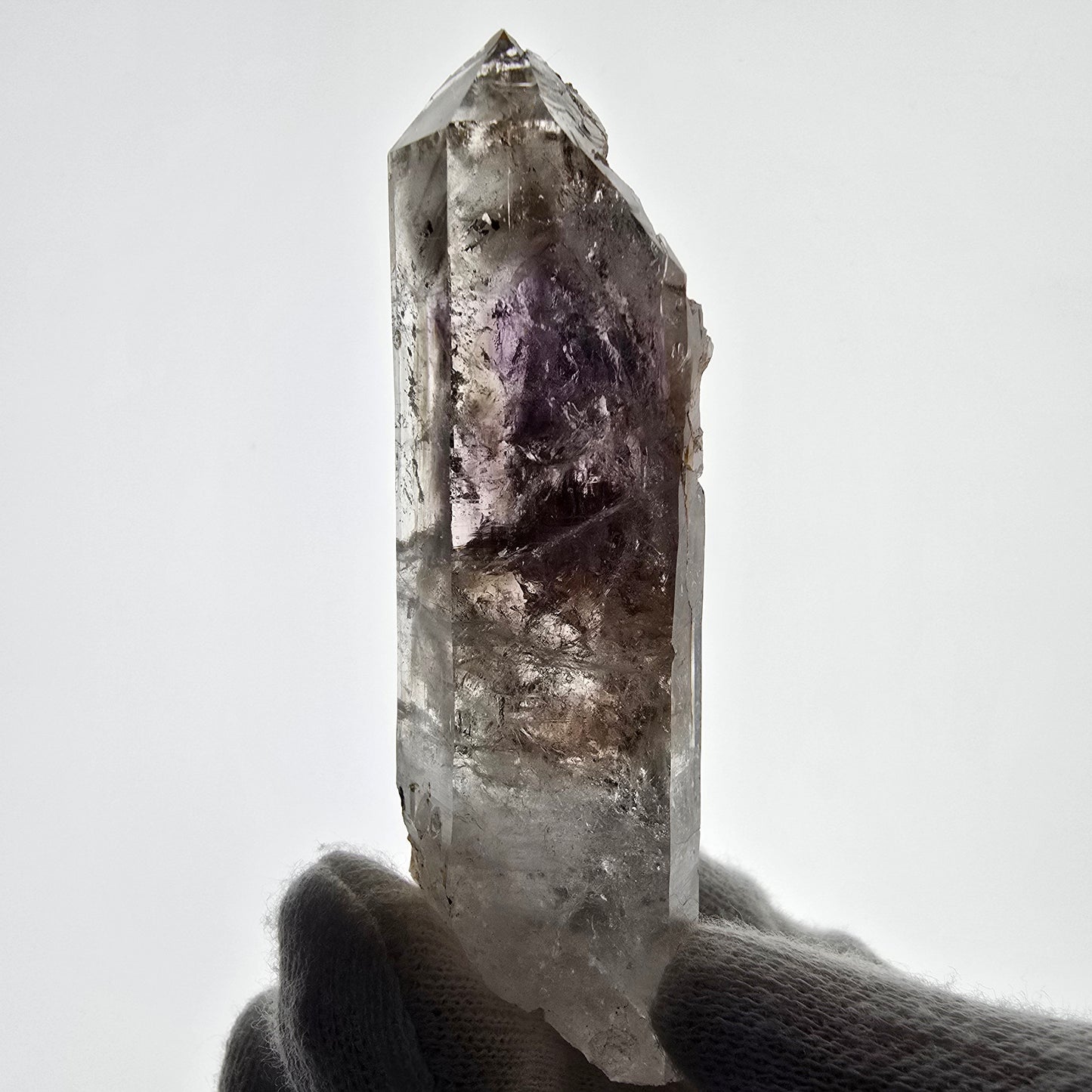 Améthyste fantôme Enhydro, 1x Bubble Streep Mine, Namibie 76*23*16mm