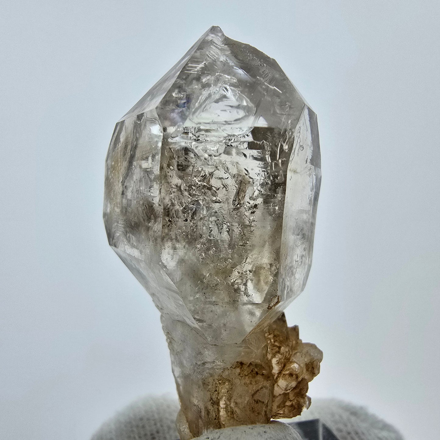 Enhydro Phantom Rauchquarz Zepter, 1x Blase Goboboseb, Namibia 47*20*19mm