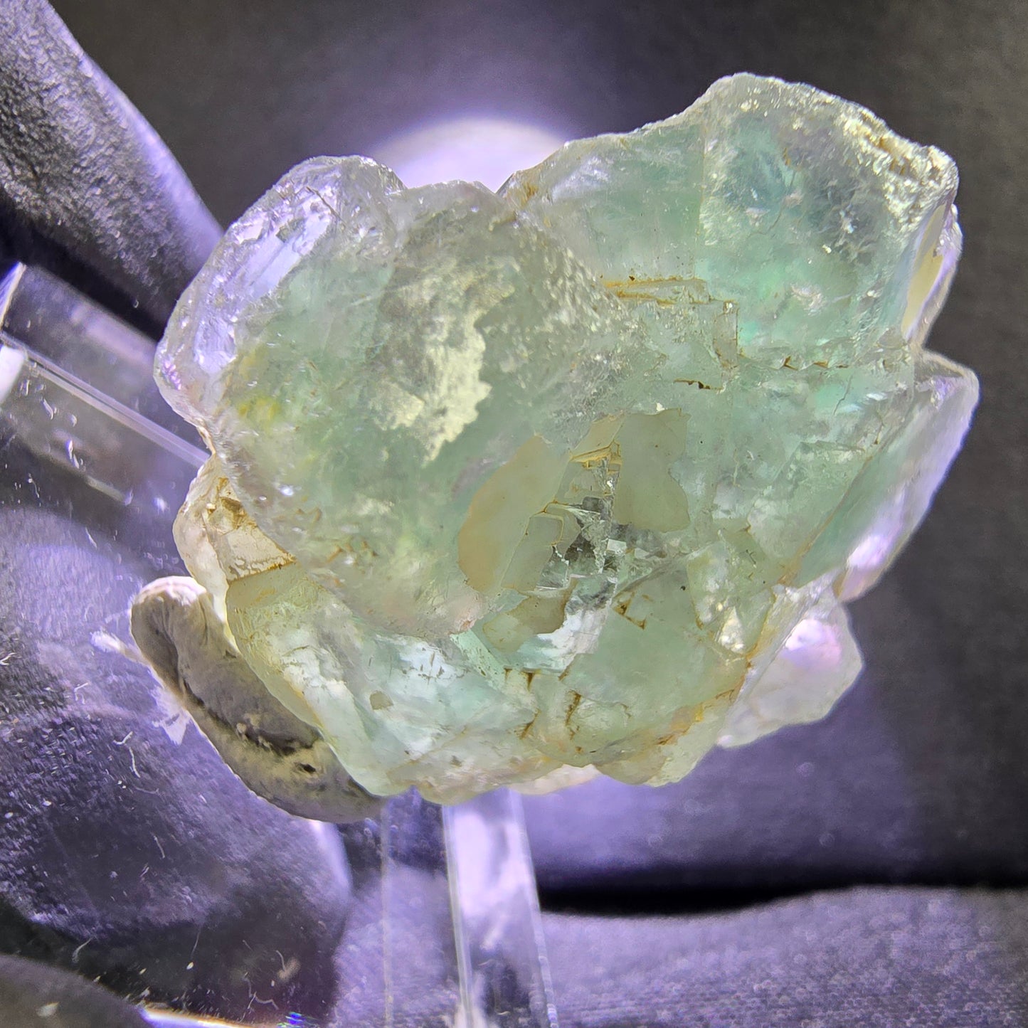 Glasklare Phantom Fluorit Würfel Stufe grün 31*26*16mm Okorusu, Namibia Sammlung