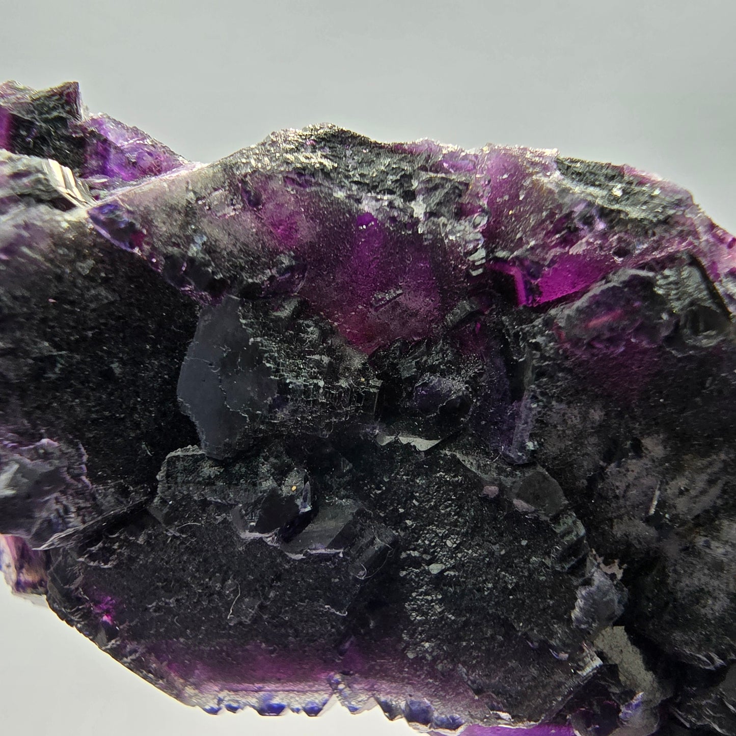 Schöne Phantom Fluorit Würfel Stufe lila Okorusu, Namibia 61*31*11mm Sammlung