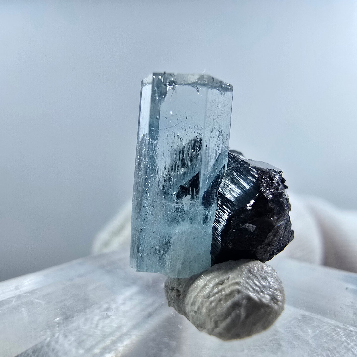 Aigue-marine Setlene, tourmaline Schörl stade Erongo, Namibie 13*14*10mm