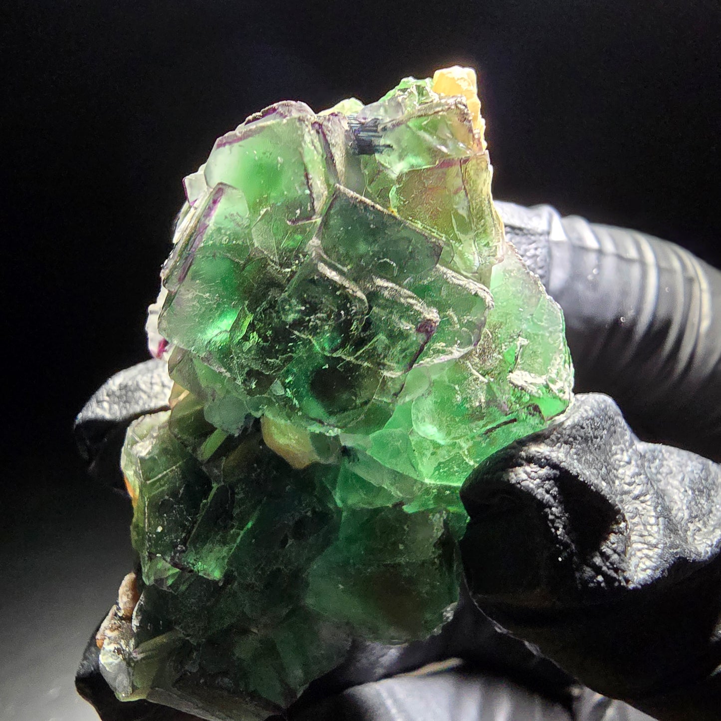 Phantom Fluorit, Muskovit, Schörl Stufe Erongo, Namibia 50*31*19mm Sammlung