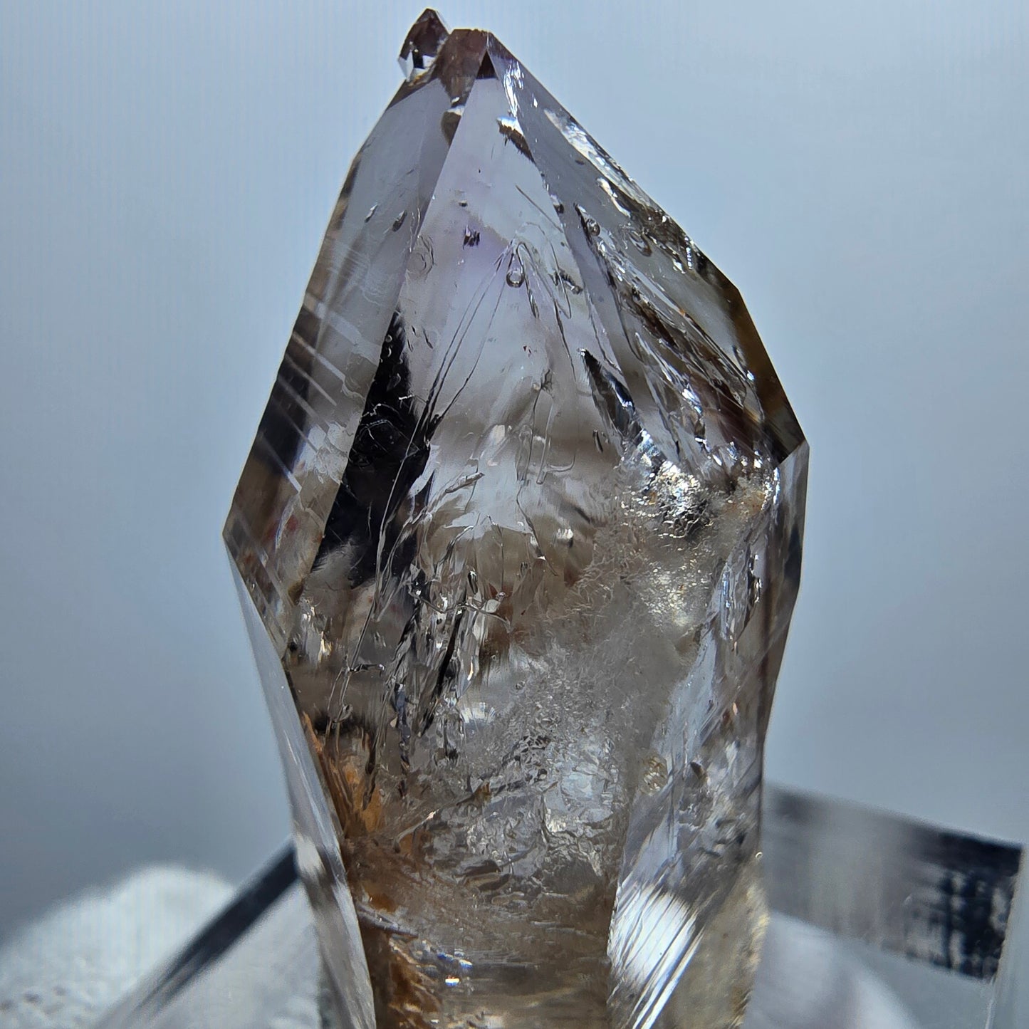 Enhydro Phantom Smoky Quartz Scepter, 3x Bubble Goboboseb, Namibia 33*19*14mm
