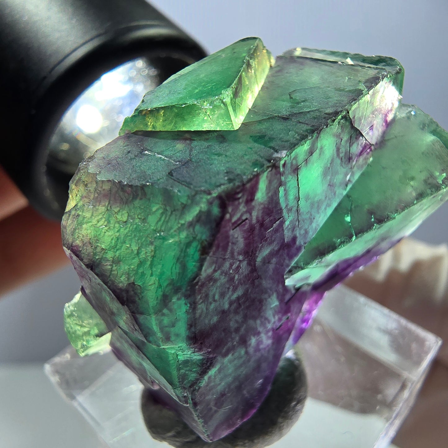 Rare Fluorite Cube Specimen, green purple Okorusu, Namibia 29*28*19mm