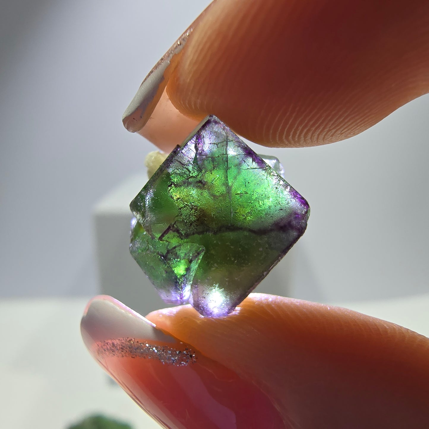 Lot de 16 Fluorite Fantôme, Hyalite Tourmaline Schörl Moscovite Steps Erongo, Namibie