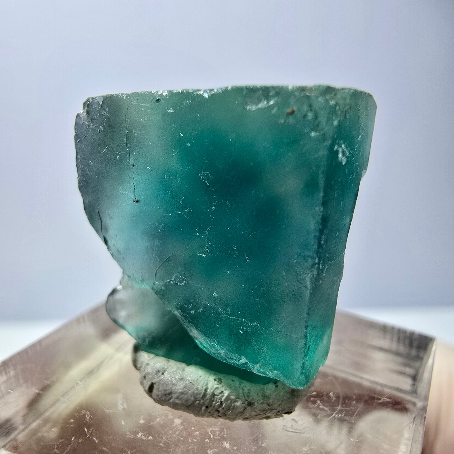 Klarer Phantom Fluorit Würfel parkettiert, grün Okorusu, Namibia 20*17*13mm