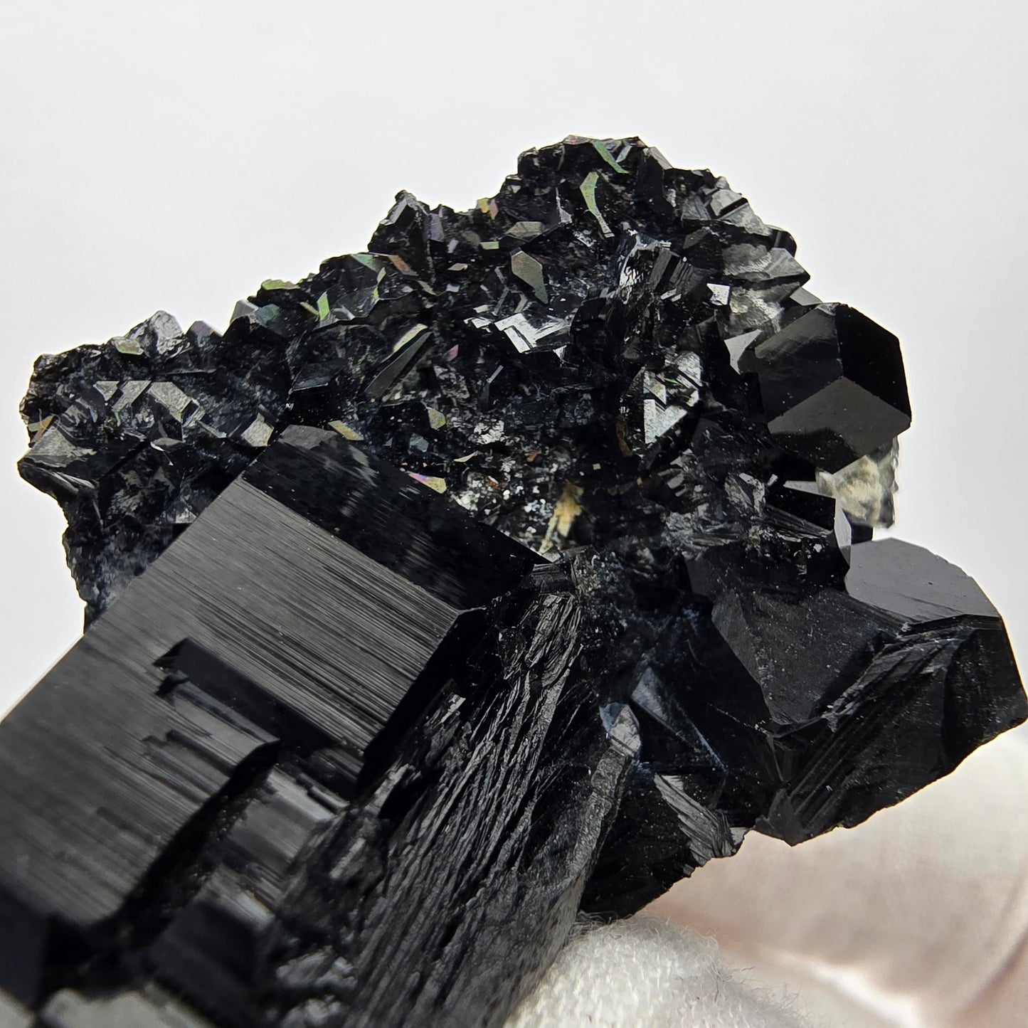 Seltene Schörl Turmalin, Hyalit Stufe Erongo, Namibia 50*36*25mm Sammlung