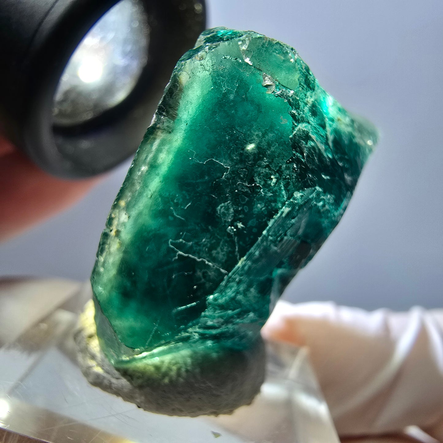 Spécimen de cube de fluorite fantôme, parquet vert Okorusu, Namibie 31*30*19 mm