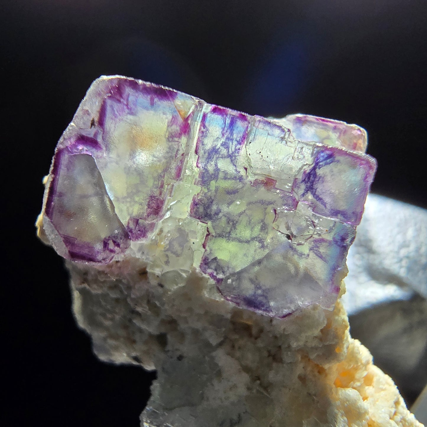 Cubes de fluorite Zonar rares, stade orthoclase, Erongo namibie, Collection 35x21x18mm