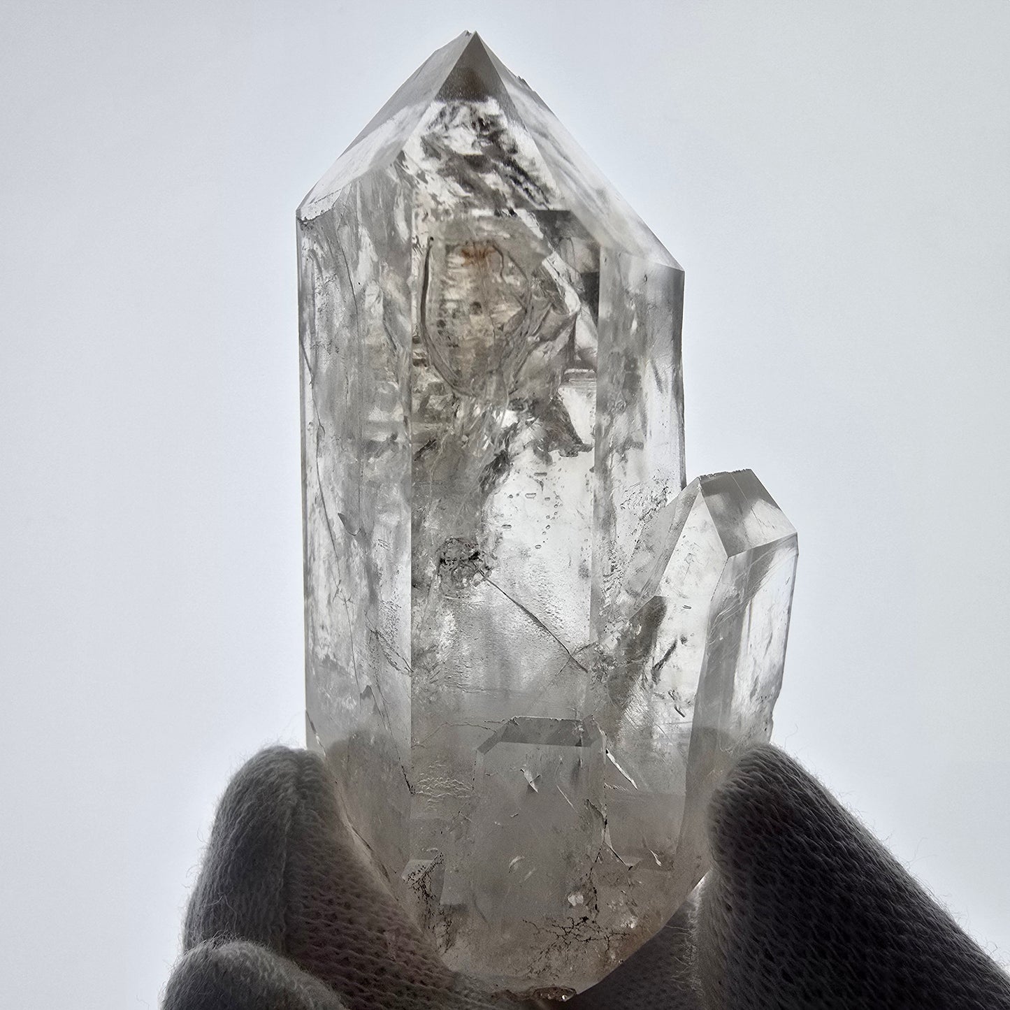 Squelette Fantôme Quartz Fumé DT Sceptre Valentine Pocket Goboboseb Namibie 66*37*24mm