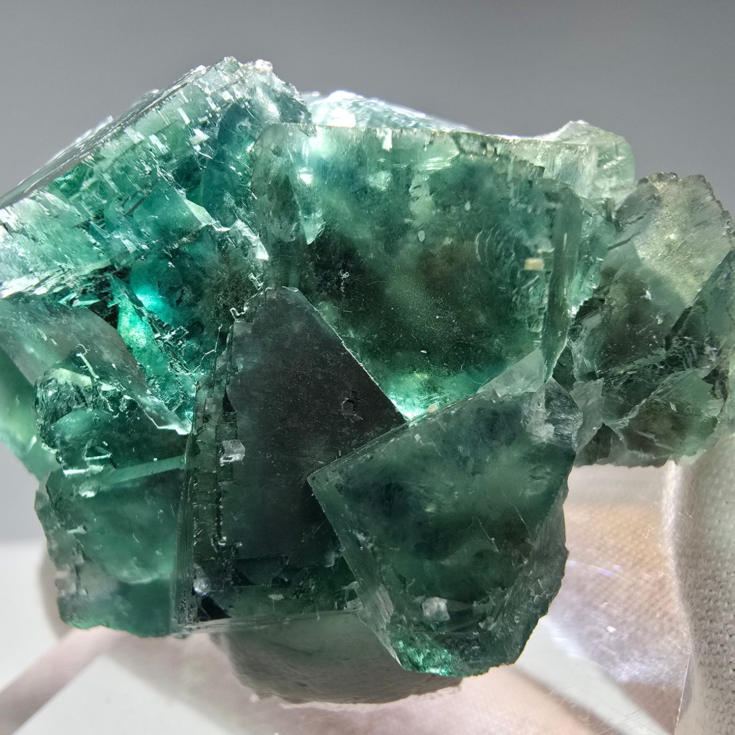 Sehr klare Phantom Fluorit Würfel Stufe grün Okorusu Namibia 65*44*40mm Sammlung