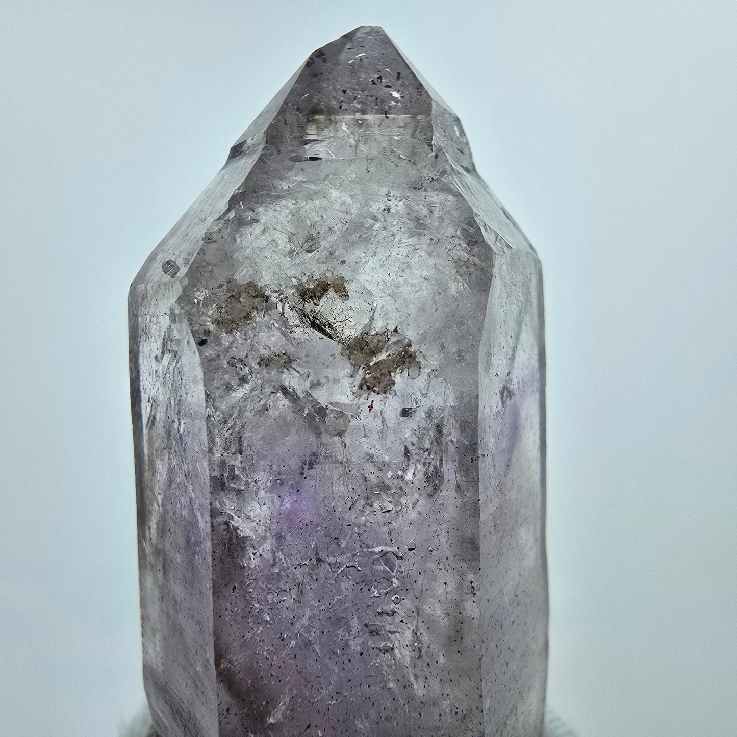 Harlekin Amethyst DT Zepter, UV Calcit Streep Mine Goboboseb Namibia 65*24*26mm