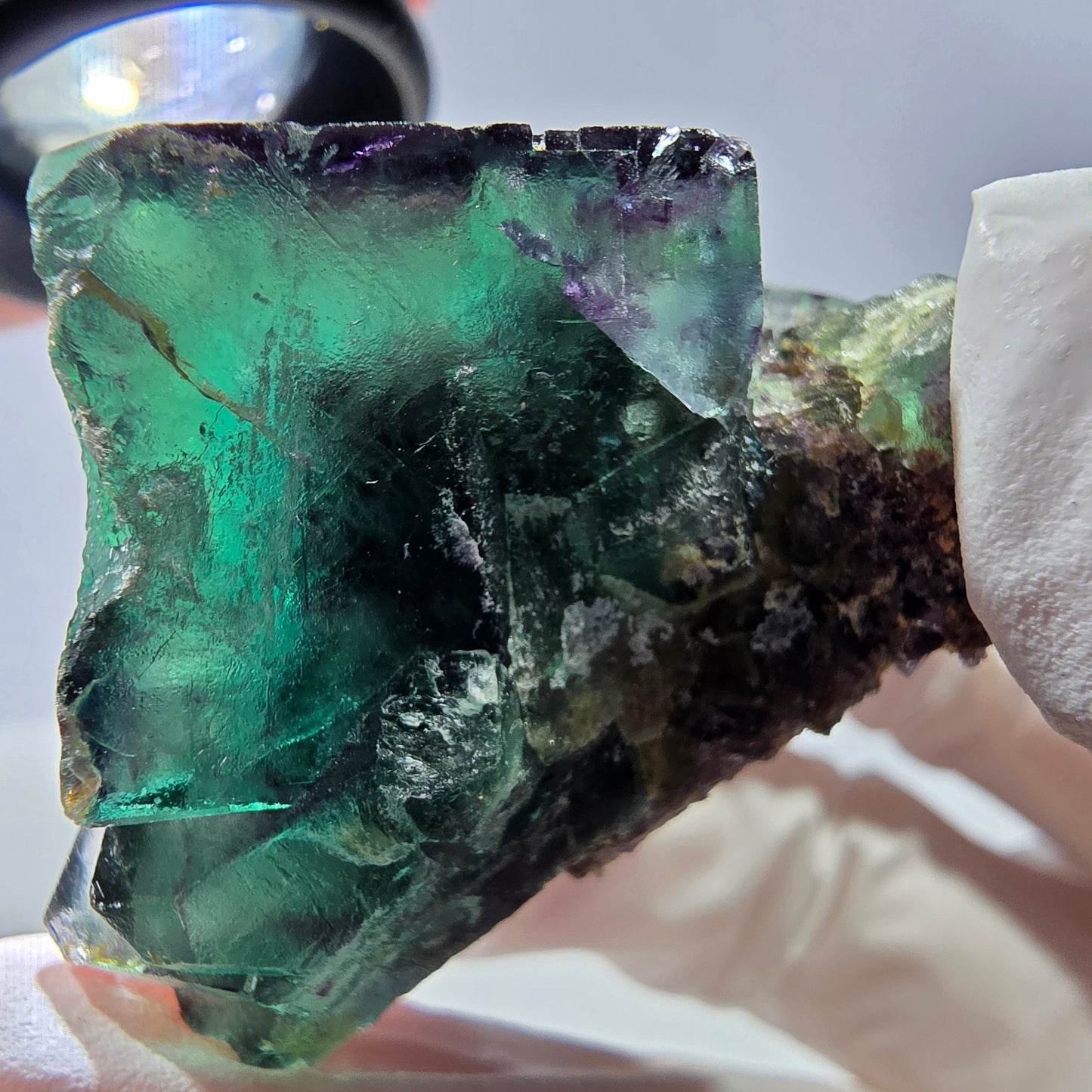 Phantom Fluorit Würfel Stufe, parkettiert, zonal Okorusu, Namibia 45*40*30mm