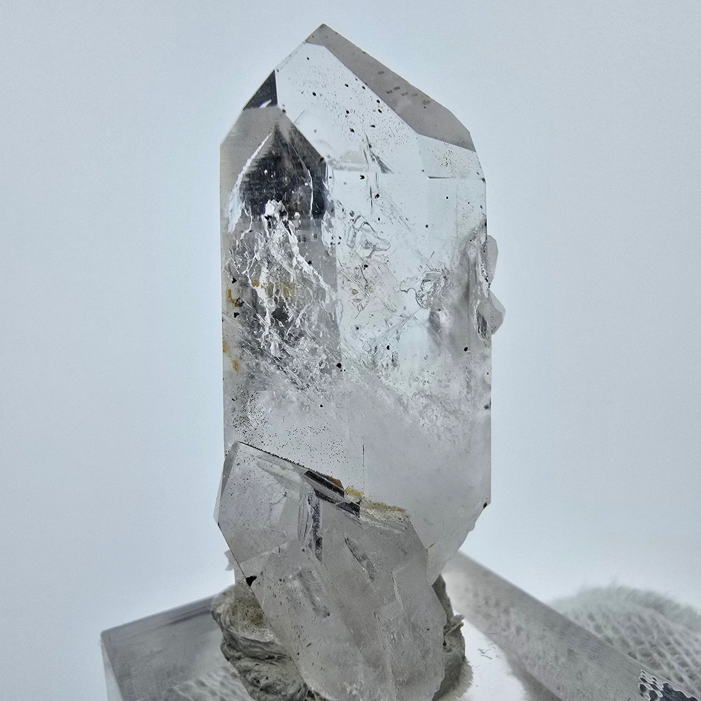 Lemurian Phantom Hämatit Quarz Spitze Streep Mine, Goboboseb, Namibia 42*22*16mm