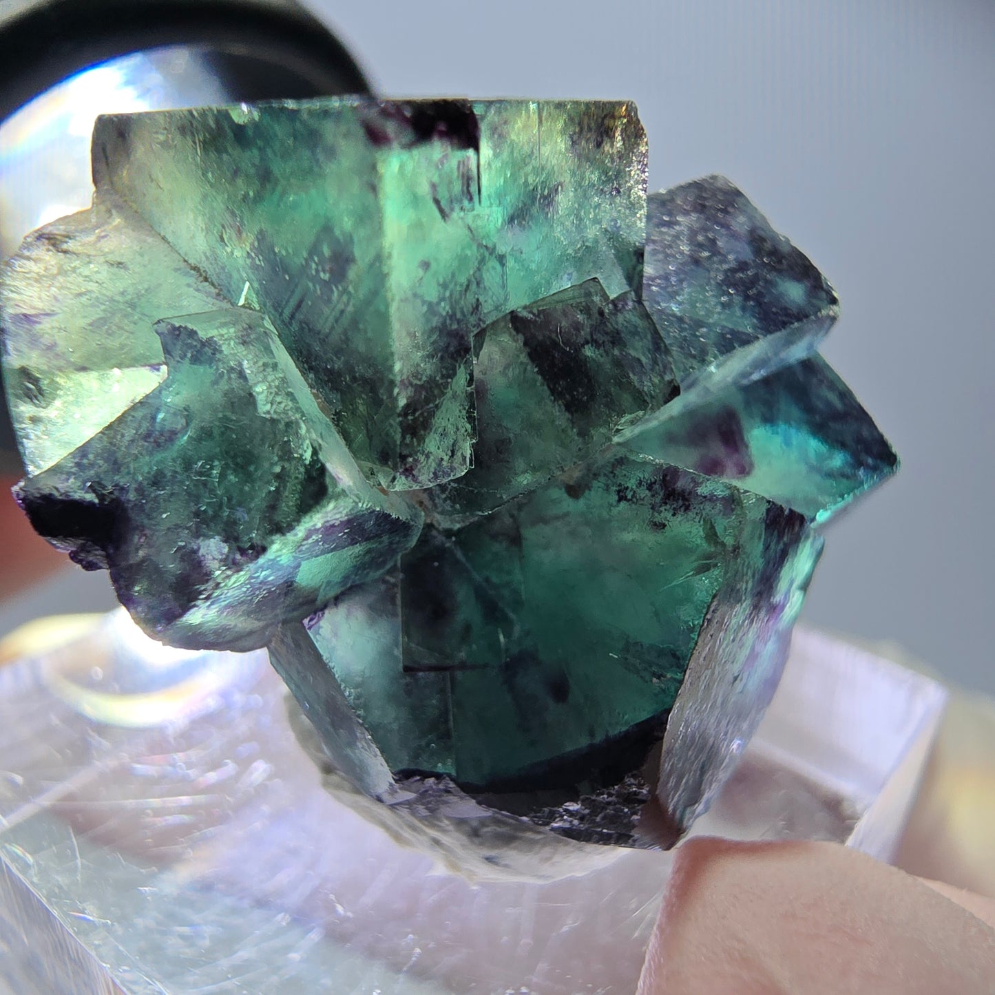 Rare Fluorite Cube Specimen, green purple Okorusu, Namibia 29*23*16mm
