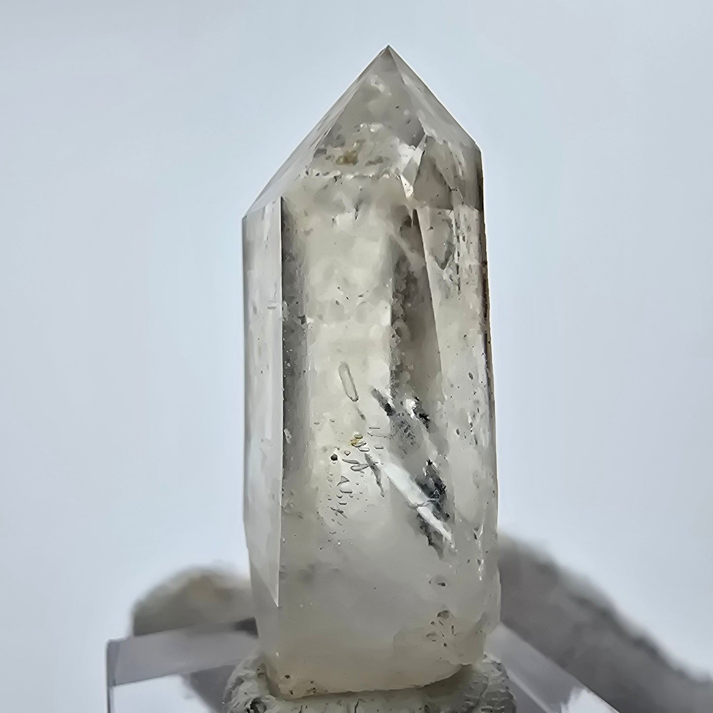 Enhydro Phantom Rauchquarz Spitze 1x Blase Goboboseb Namibia 39*18*11mm Sammlung