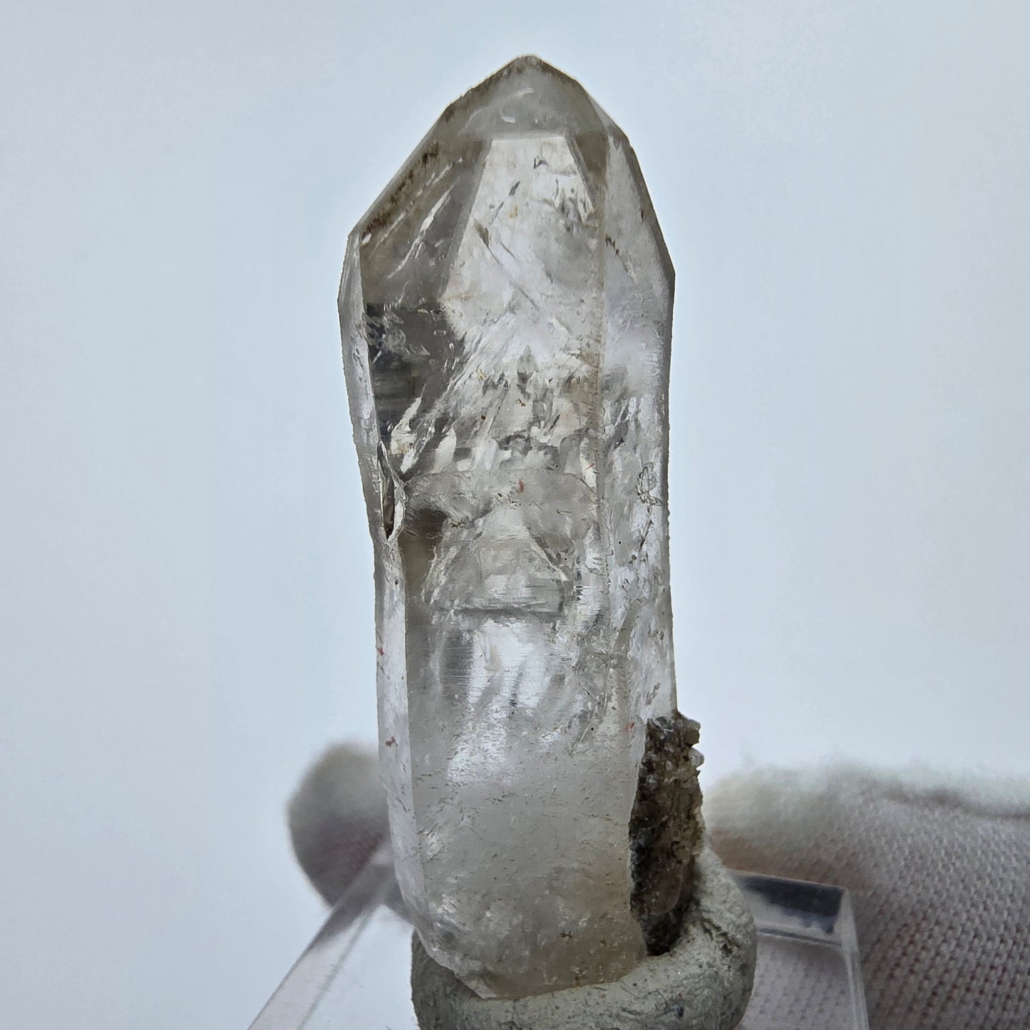 Enhydro Phantom Smoky Quartz Sceptre Tip 2x Bubble Goboboseb, Namibie 44*14*12mm