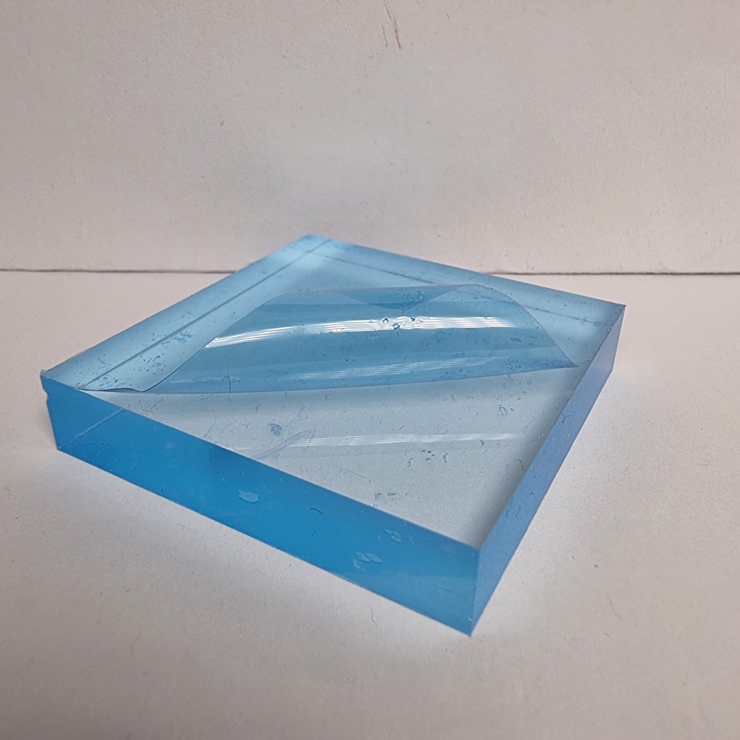 Acryl Sockel für Mineralien Präsentation 50*50*10mm Ständer Platte Standfuß klar