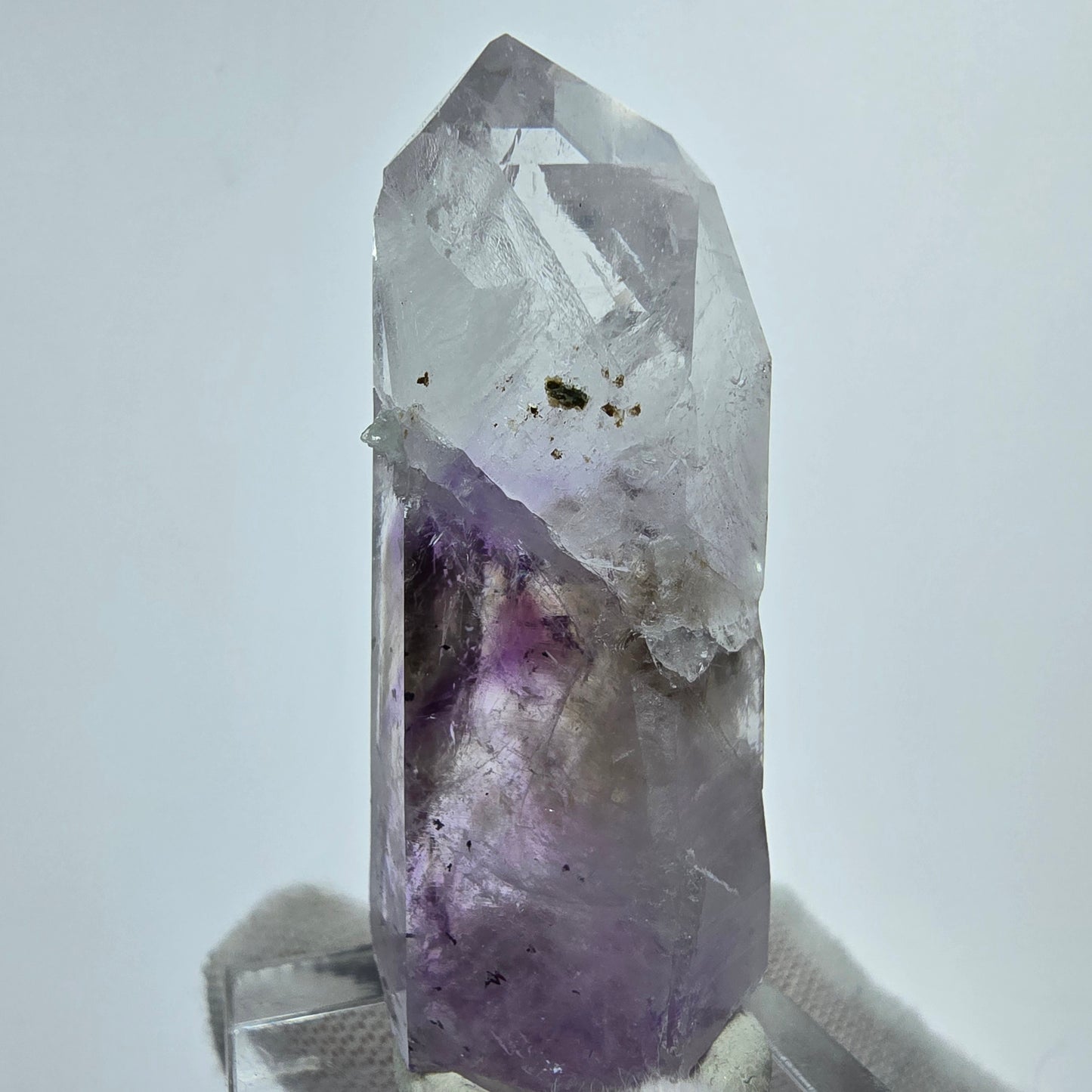 Phantom Amethyst Prehnit Hämatit Kristall Streep Mine Gobobo. Namibia 48*19*14mm