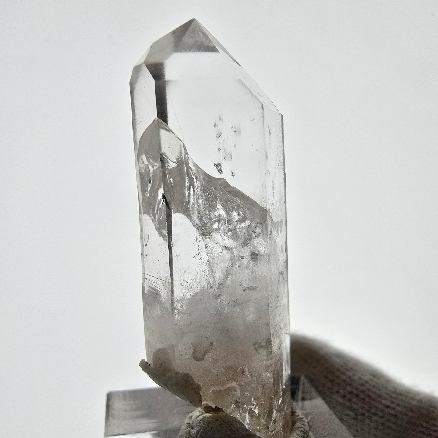 Phantom Smoky Quartz DT Scepter Valentine Pocket Gobo. Namibia 47*17*19mm