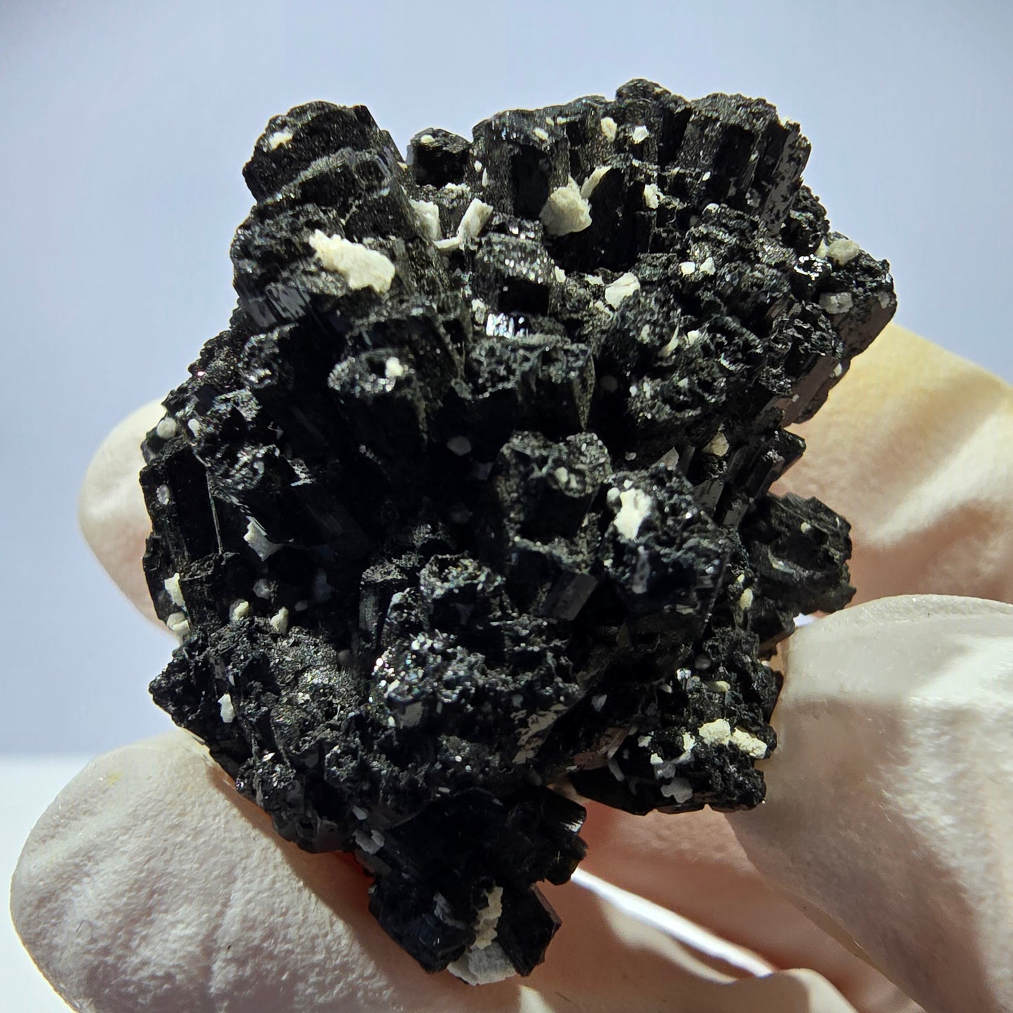 Tourmaline Schorl rare, spécimen d'orthose, Erongo, Namibie, 35 x 21 x 26 mm