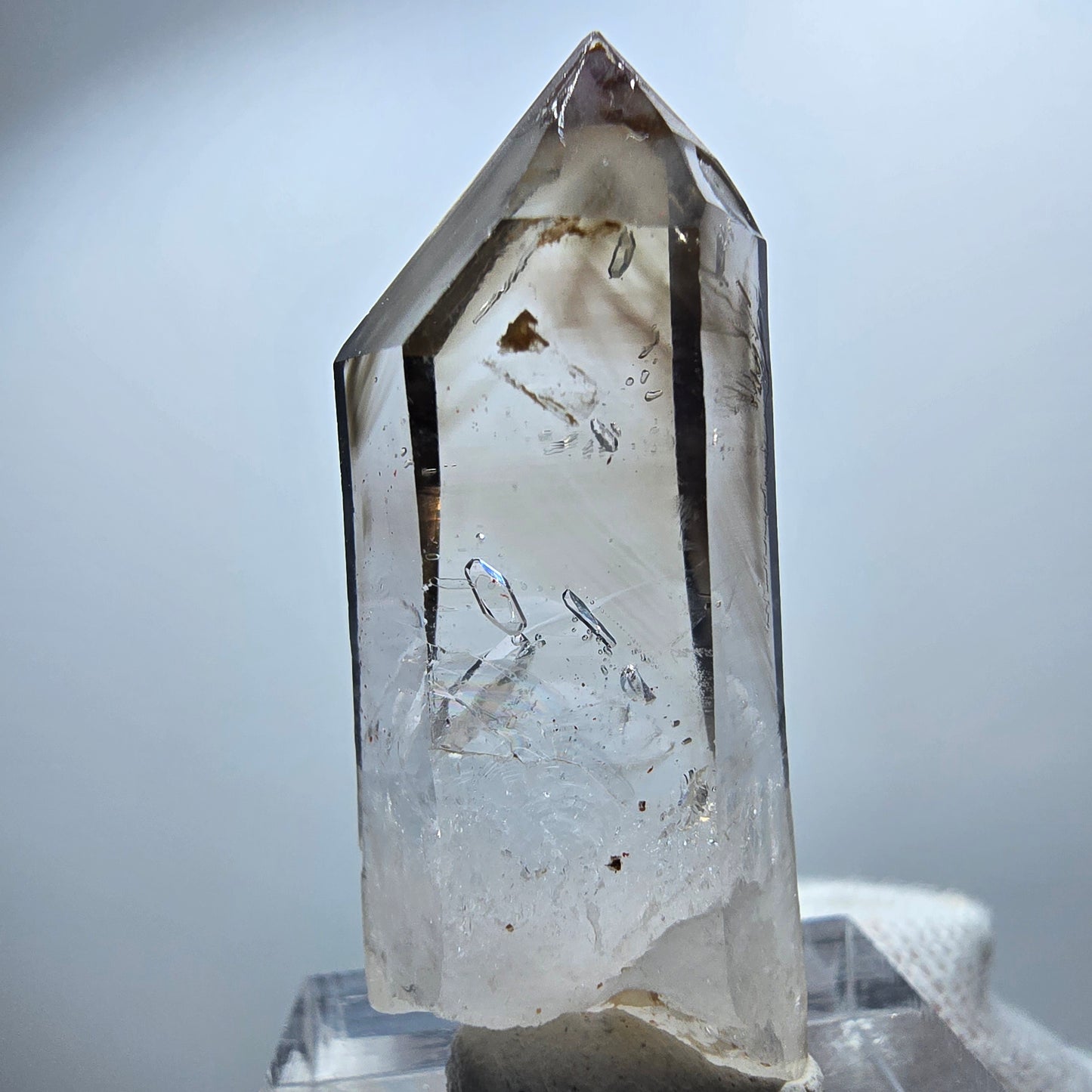 Enhydro Phantom Smoky Quartz Scepter, 1x Bubble Goboboseb, Namibia 39*15*11mm