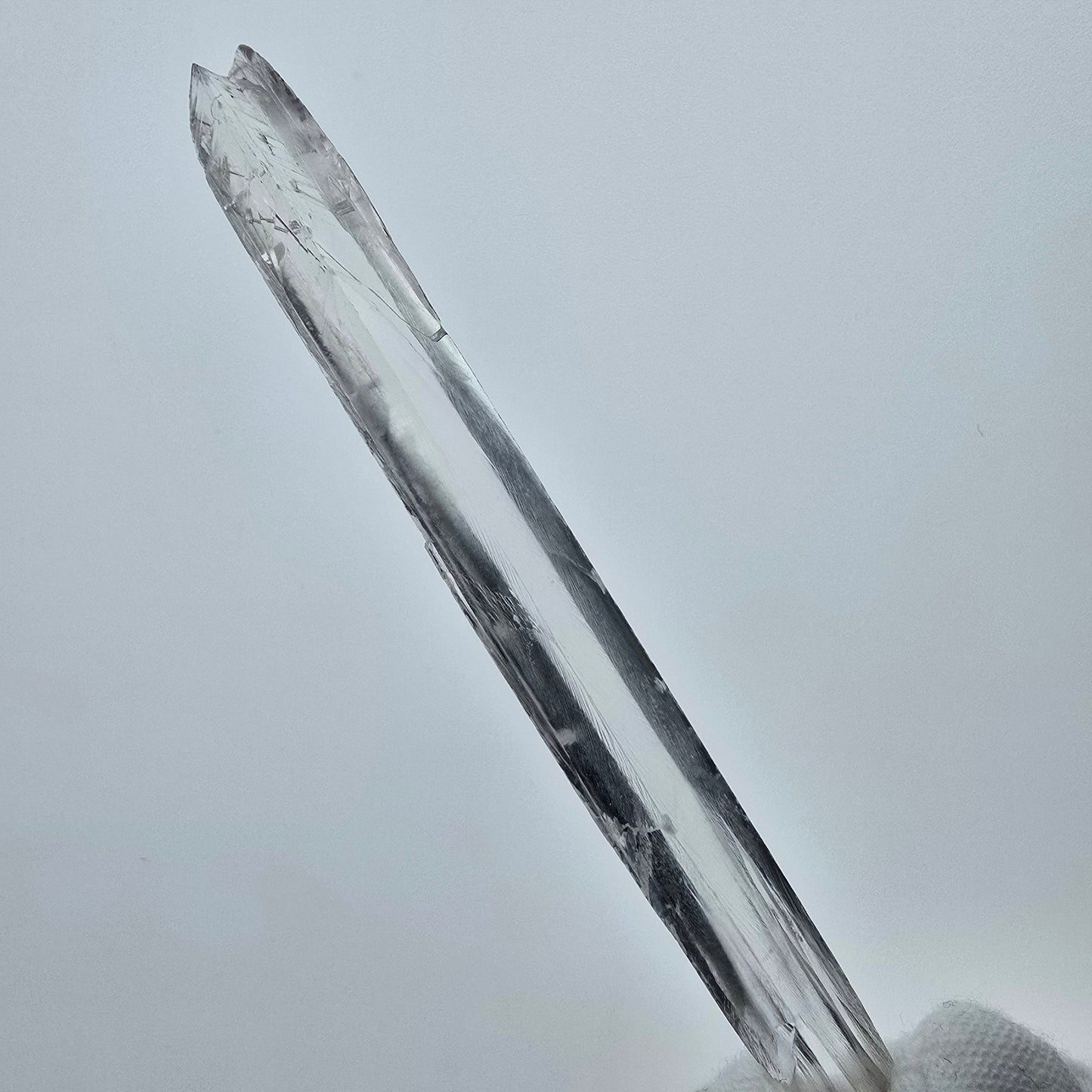 Seltener Kunzit X Spodumen Kristall weiß UV Mineral 92*6*5mm aus Brasilien