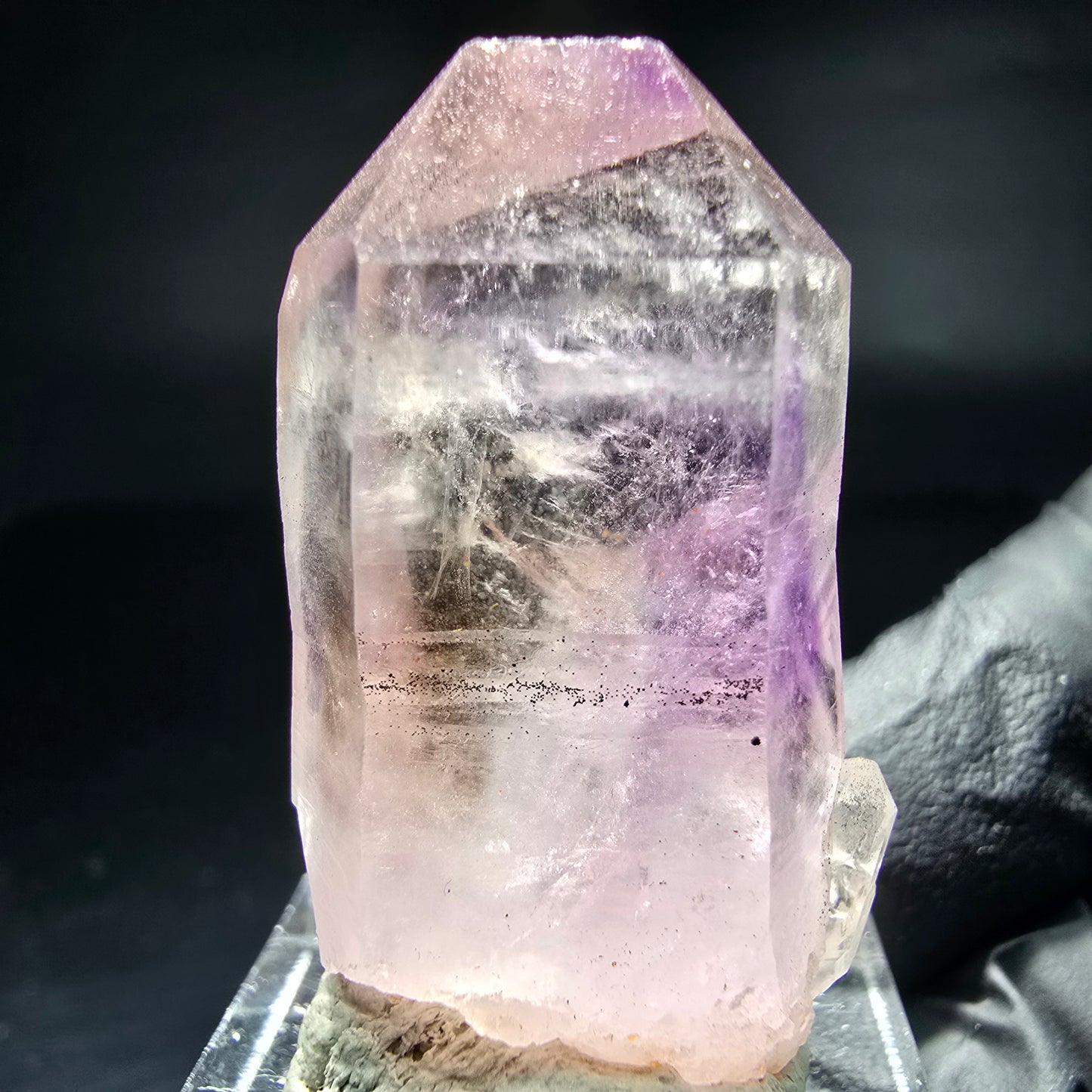 Klare Phantom Amethyst Zepter Spitze Goboboseb Namibia 37*22*15mm Sammlung
