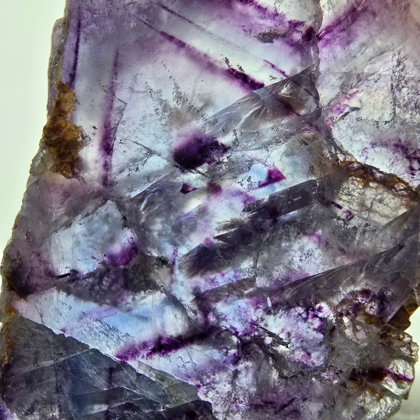 Seltene Phantom Fluorit Scheibe lila Okorusu, Namibia 54*36*8mm Sammlung