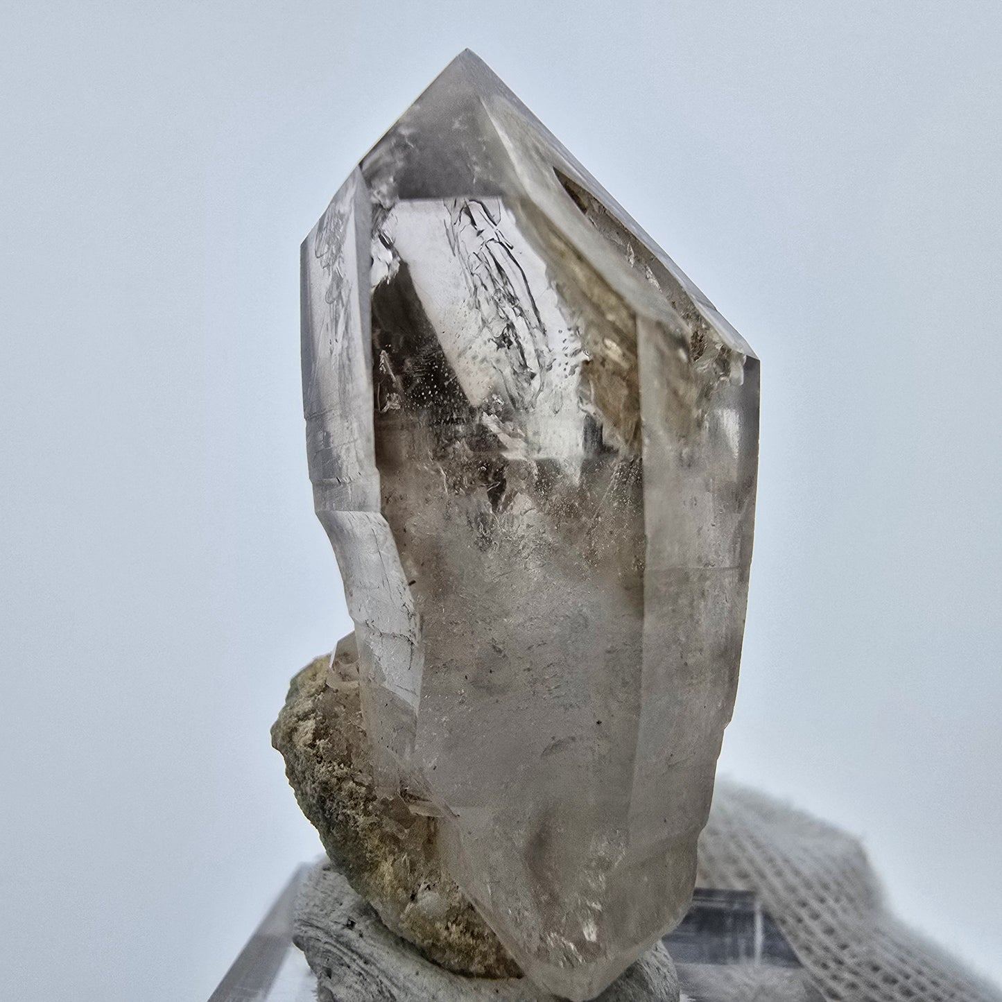 Enhydro Phantom Rauchquarz Fenster Zepter, 1x Blase Goboboseb Namibia 44*29*21mm