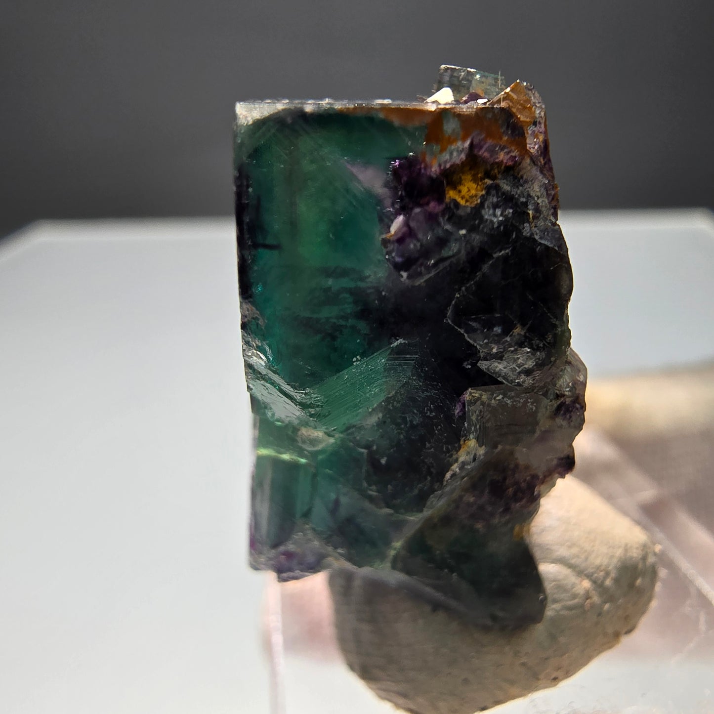Rare Phantom Fluorite Cube Tier Tie-Dye Pocket, Okorusu, Namibie 28*32*15mm
