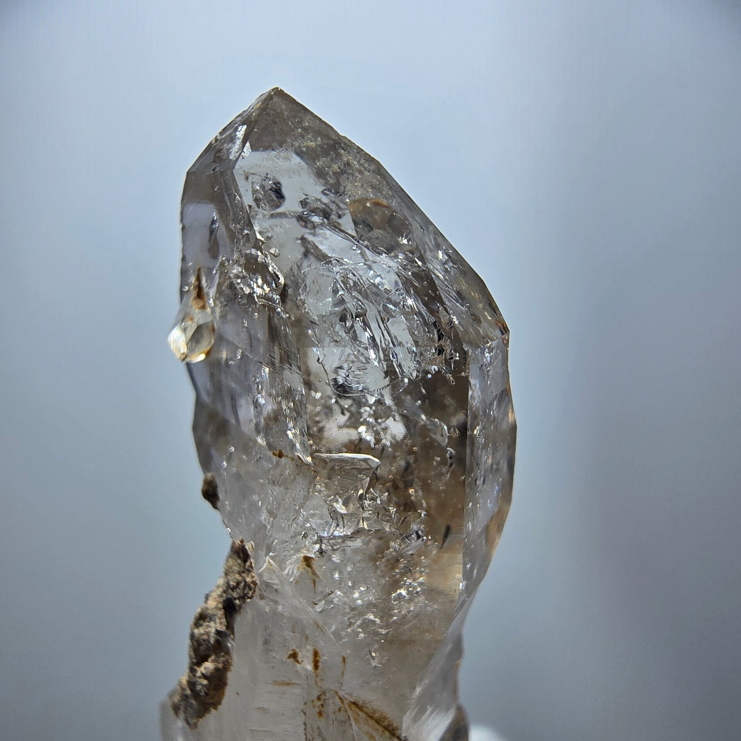 Enhydro Phantom Smoky Quartz DT Scepter, 1x Bubble Goboboseb, Namibia 44*19*14mm