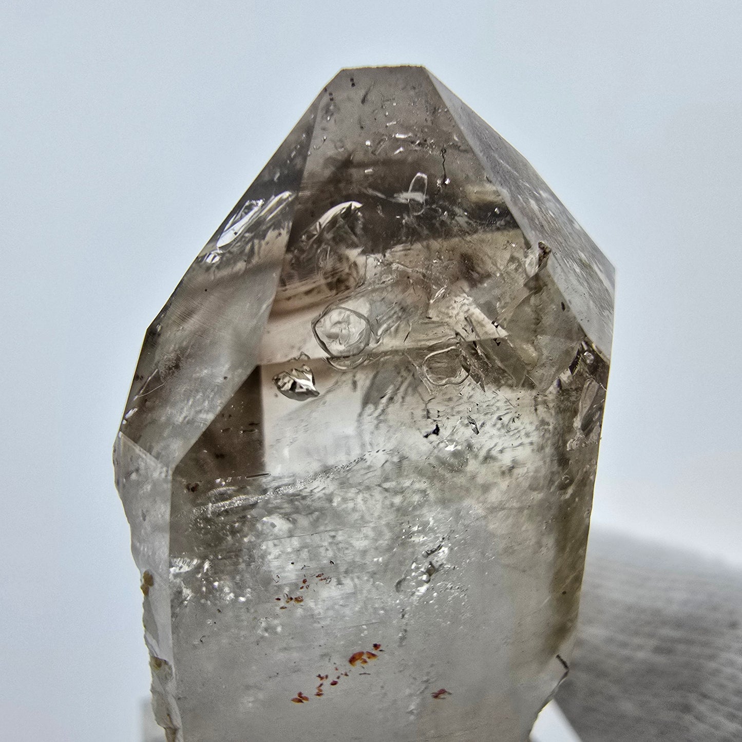 Enhydro Phantom Rauchquarz Spitze, 2x Blase Goboboseb, Namibia 44*24*15mm