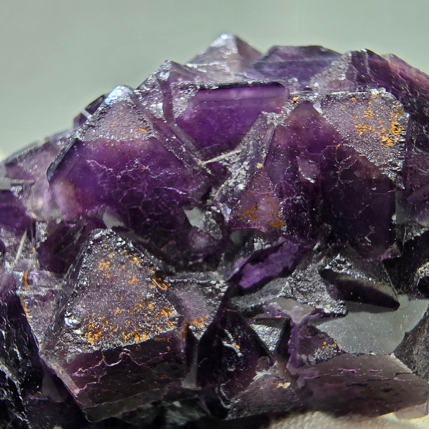 Große Phantom Fluorit Würfel Stufe lila Okorusu, Namibia 117*51*33mm Sammlung