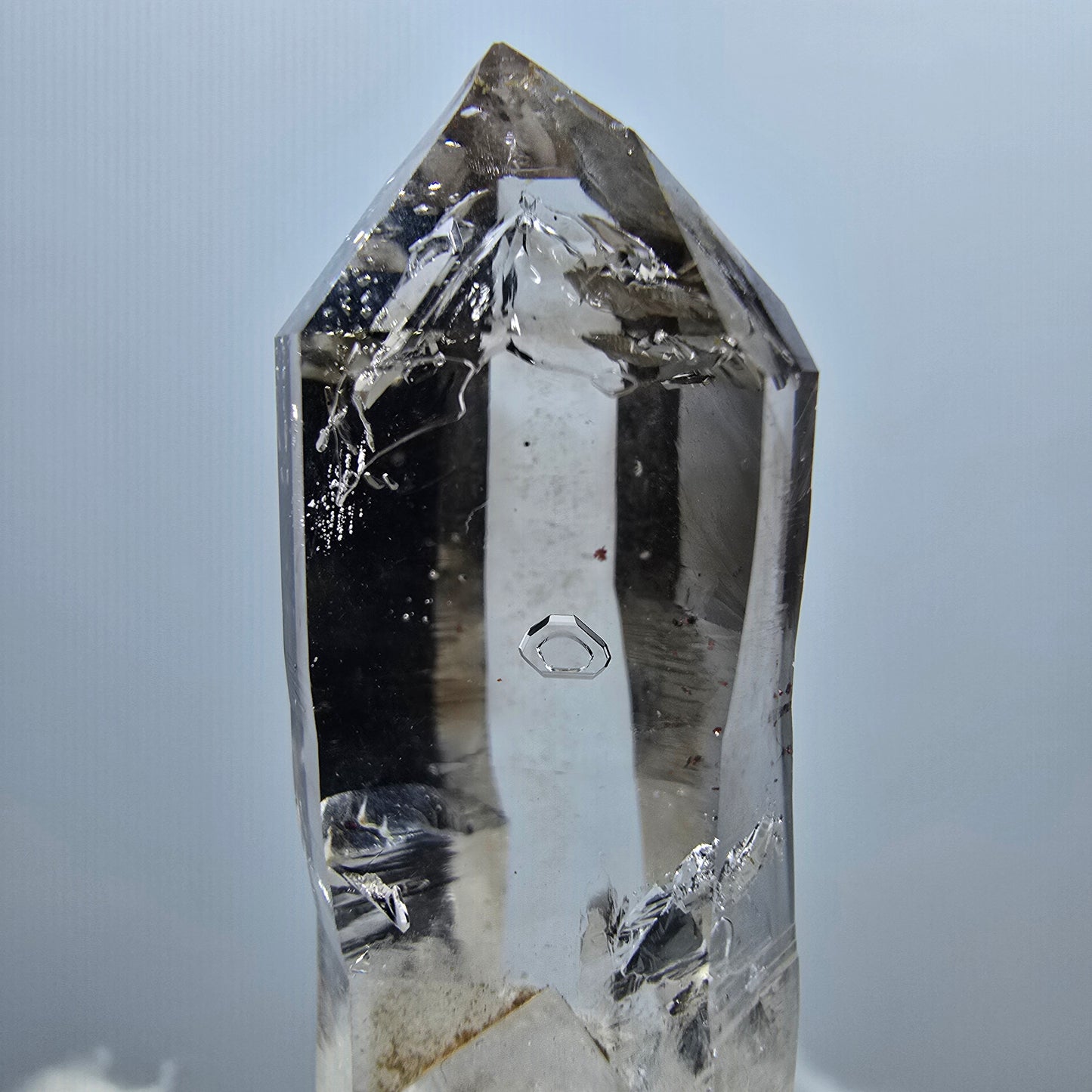 Enhydro Phantom Smoky Quartz Scepter, 1x Bubble Goboboseb, Namibia 39*14*13mm