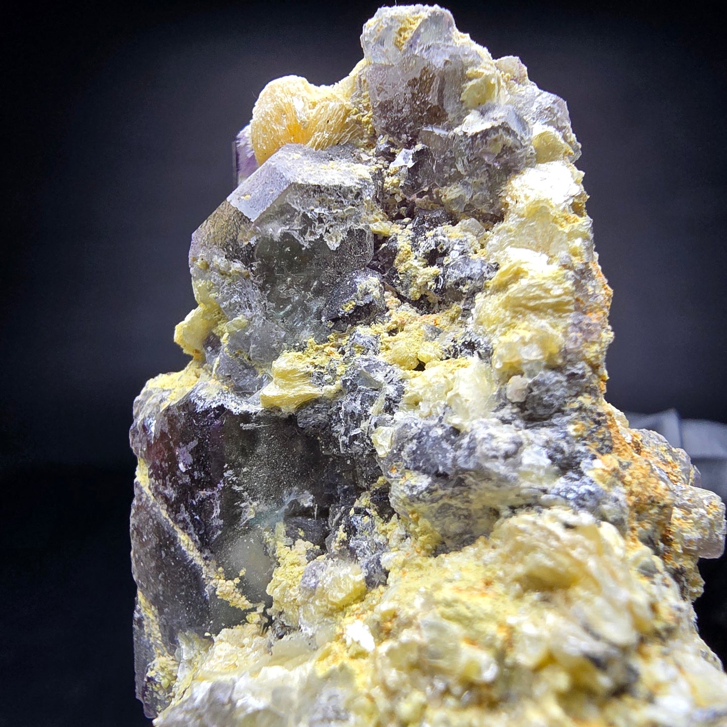 Fluorite fantôme claire, scène muscovite Erongo namibie, Collection 80*31*30mm