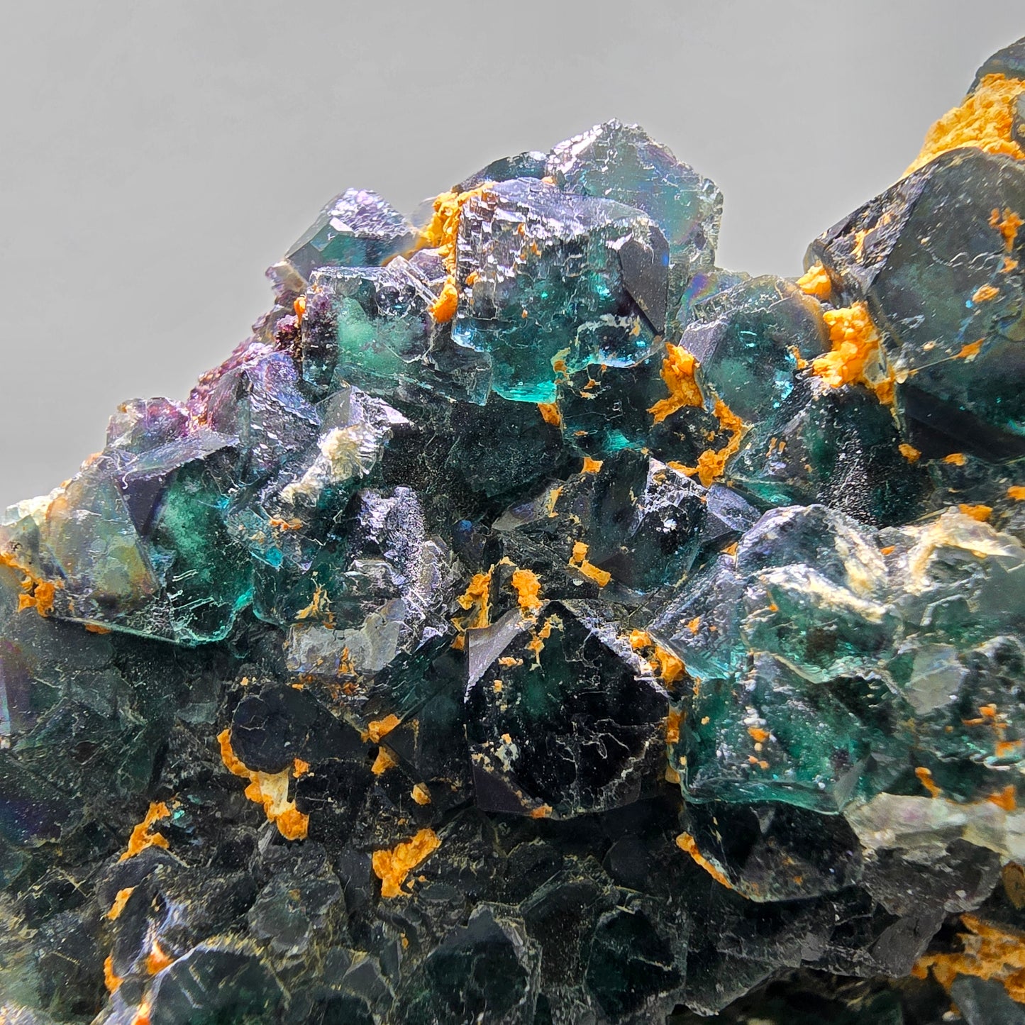 Große Phantom Fluorit Würfel Stufe, schräge Ecken Erongo, Namibia 118*110*64mm