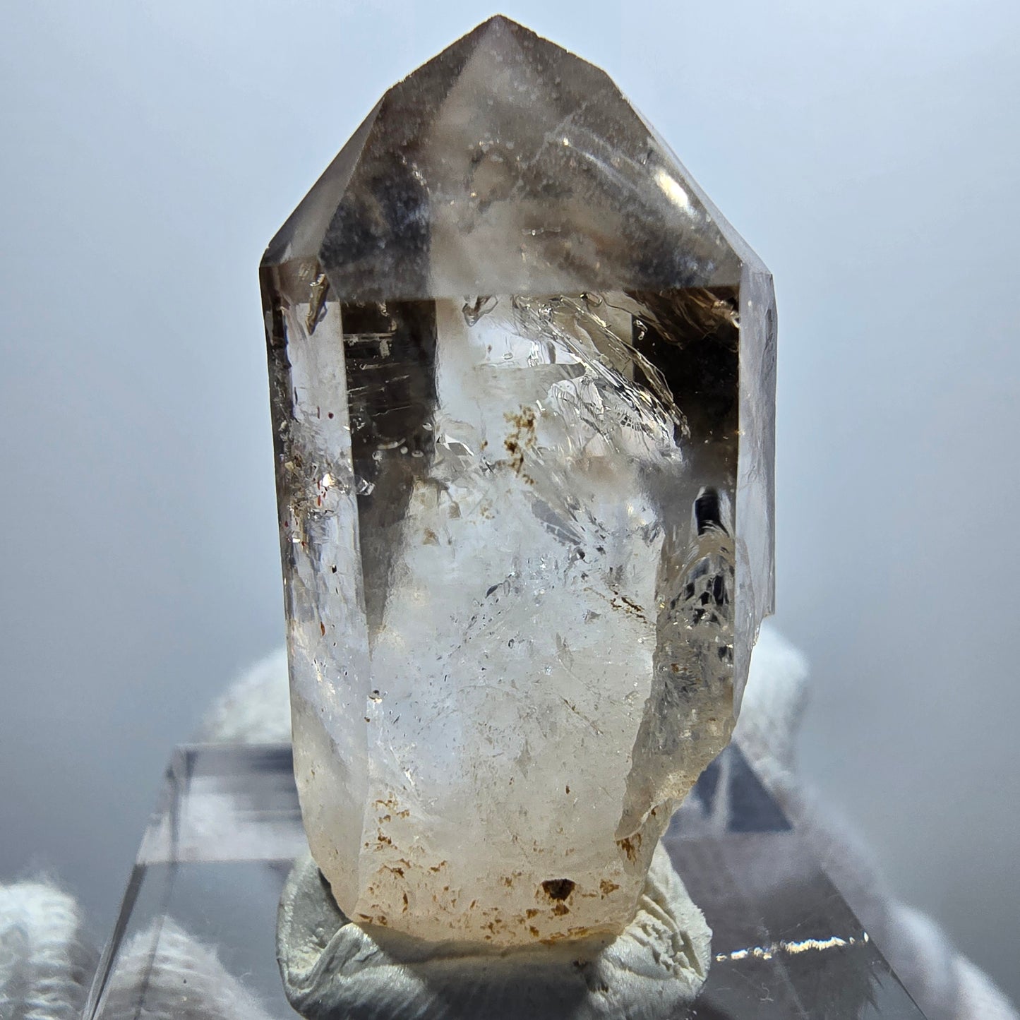 Enhydro Phantom Smoky Quartz Scepter, 2x Bubble Goboboseb, Namibia 34*18*16mm