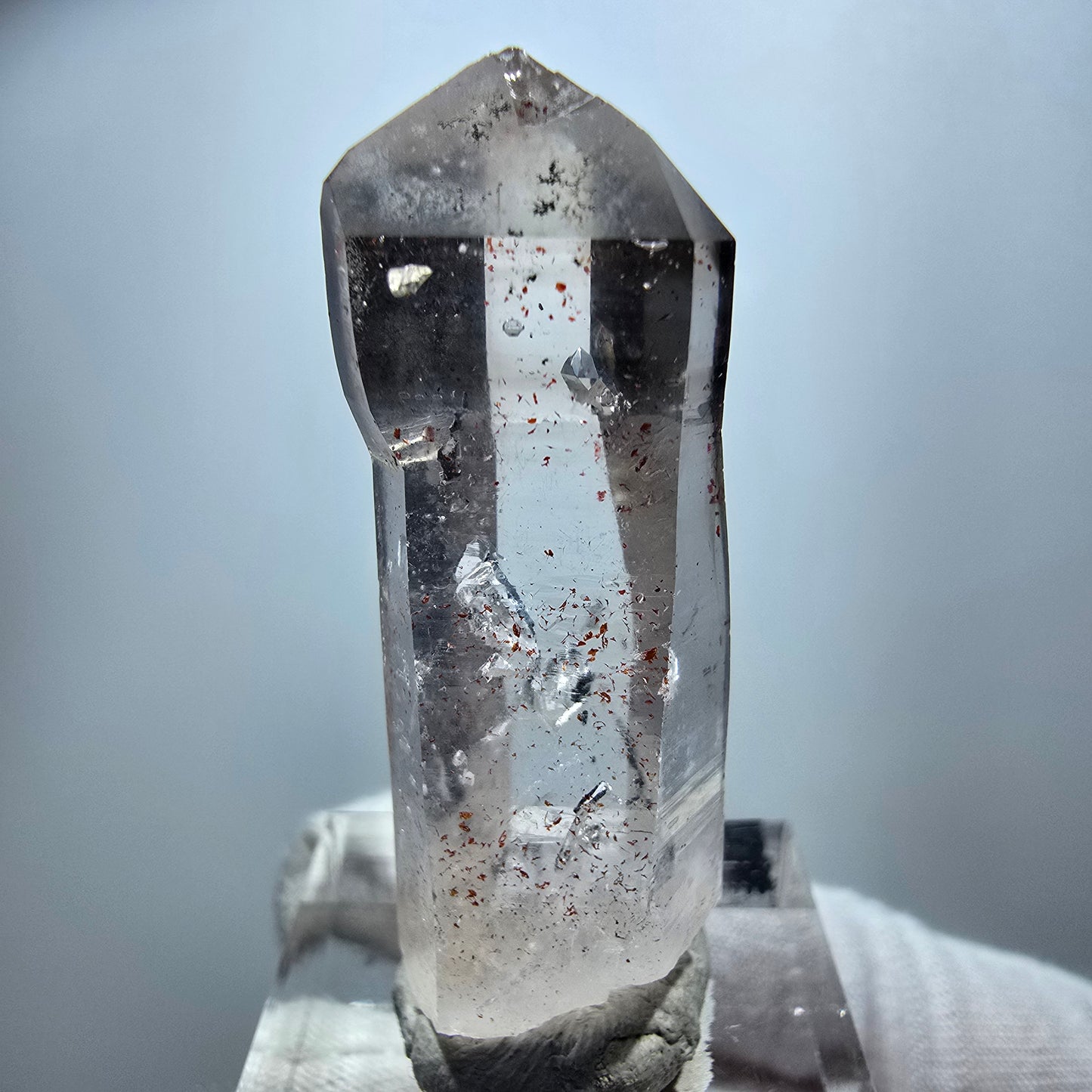 Seltener Phantom Rauchquarz Eisen Zepter Kristall Goboboseb, Namibia 42*15*14mm