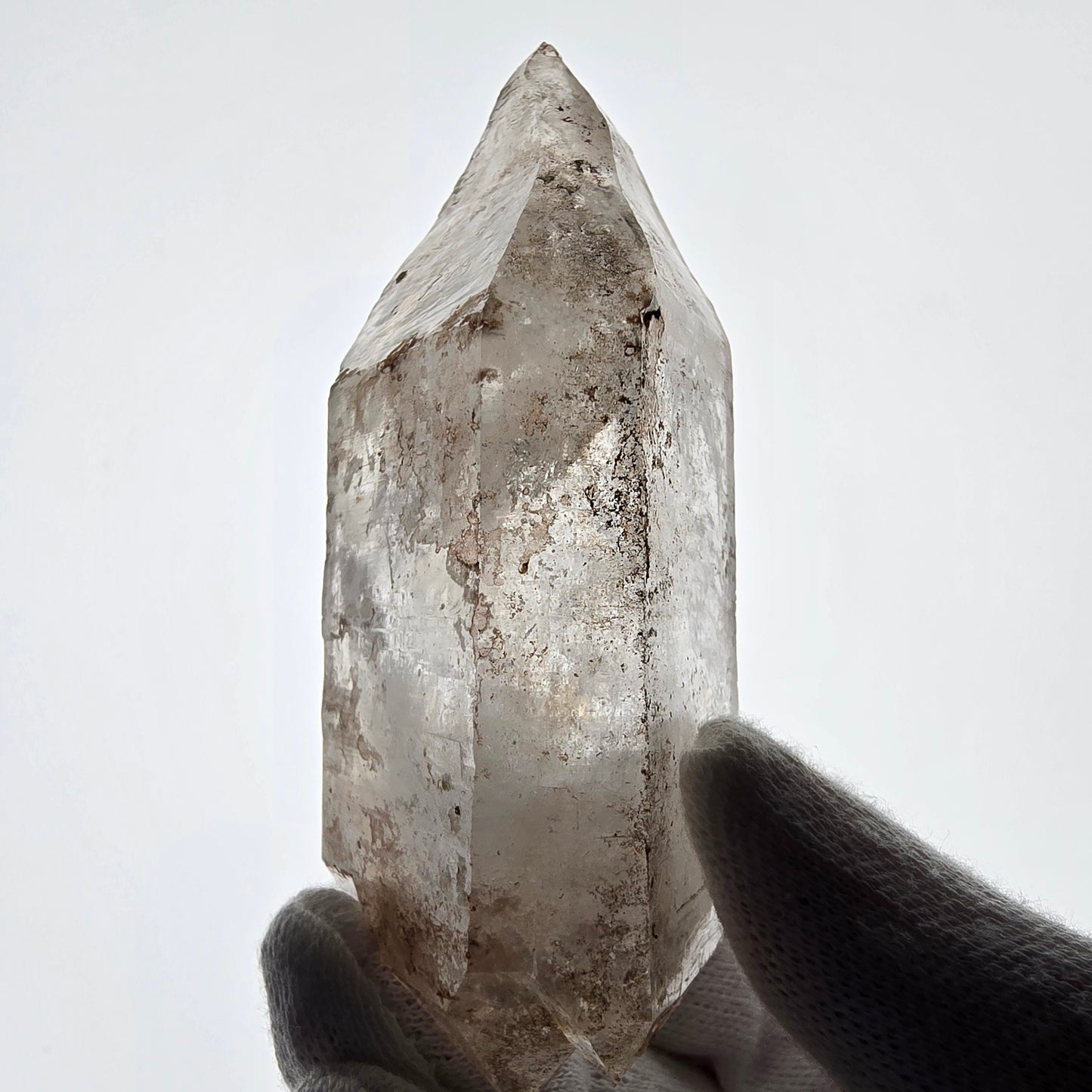 Skeleton Phantom Smoky Quartz DT Scepter, UV Calcite Valentine Pocket, Namibia 95*40*33mm