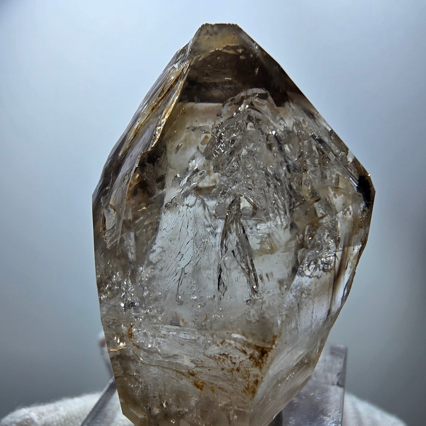 Klarer Phantom Rauchquarz DT Zepter Kristall Goboboseb, Namibia 43*28*21mm
