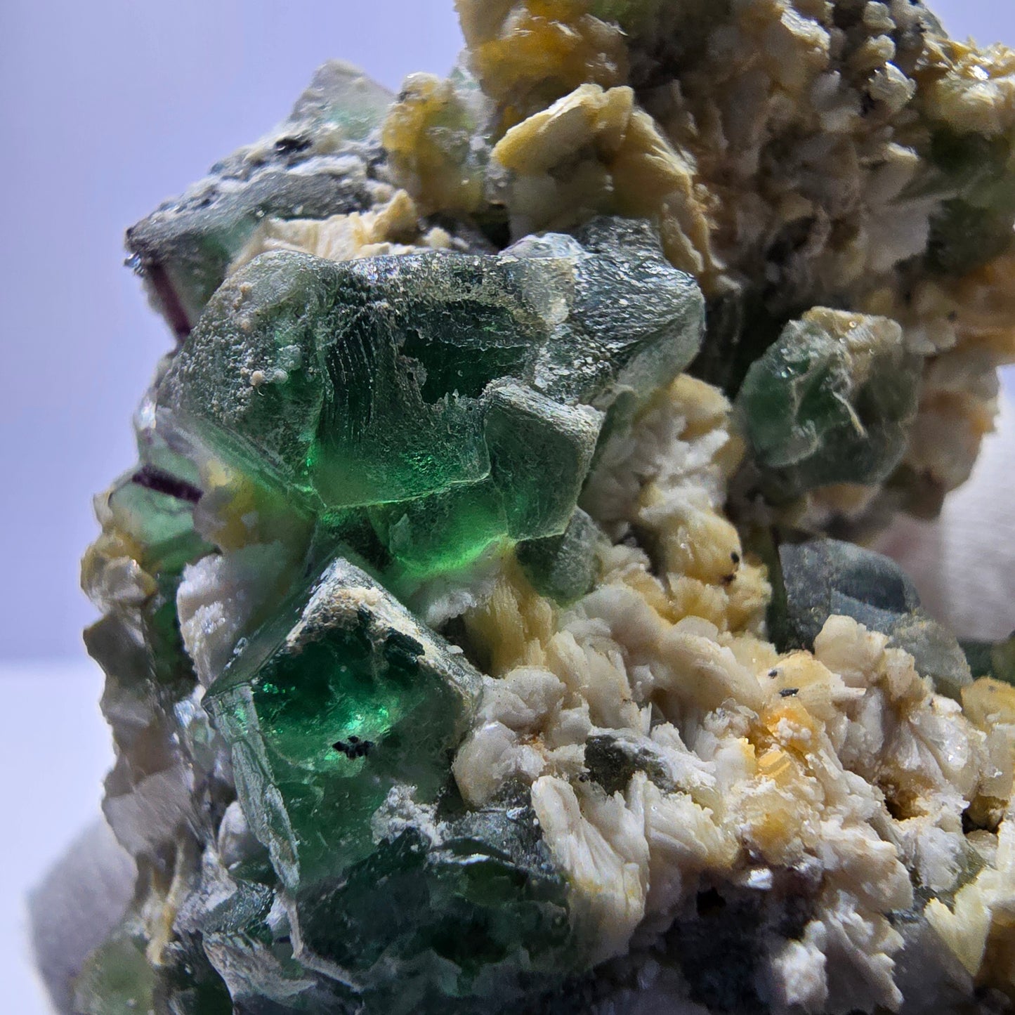 Fluorite fantôme Schörl Tourmaline Muskovite Hyalite Stage Erongo, Namibie 78*45*42mm