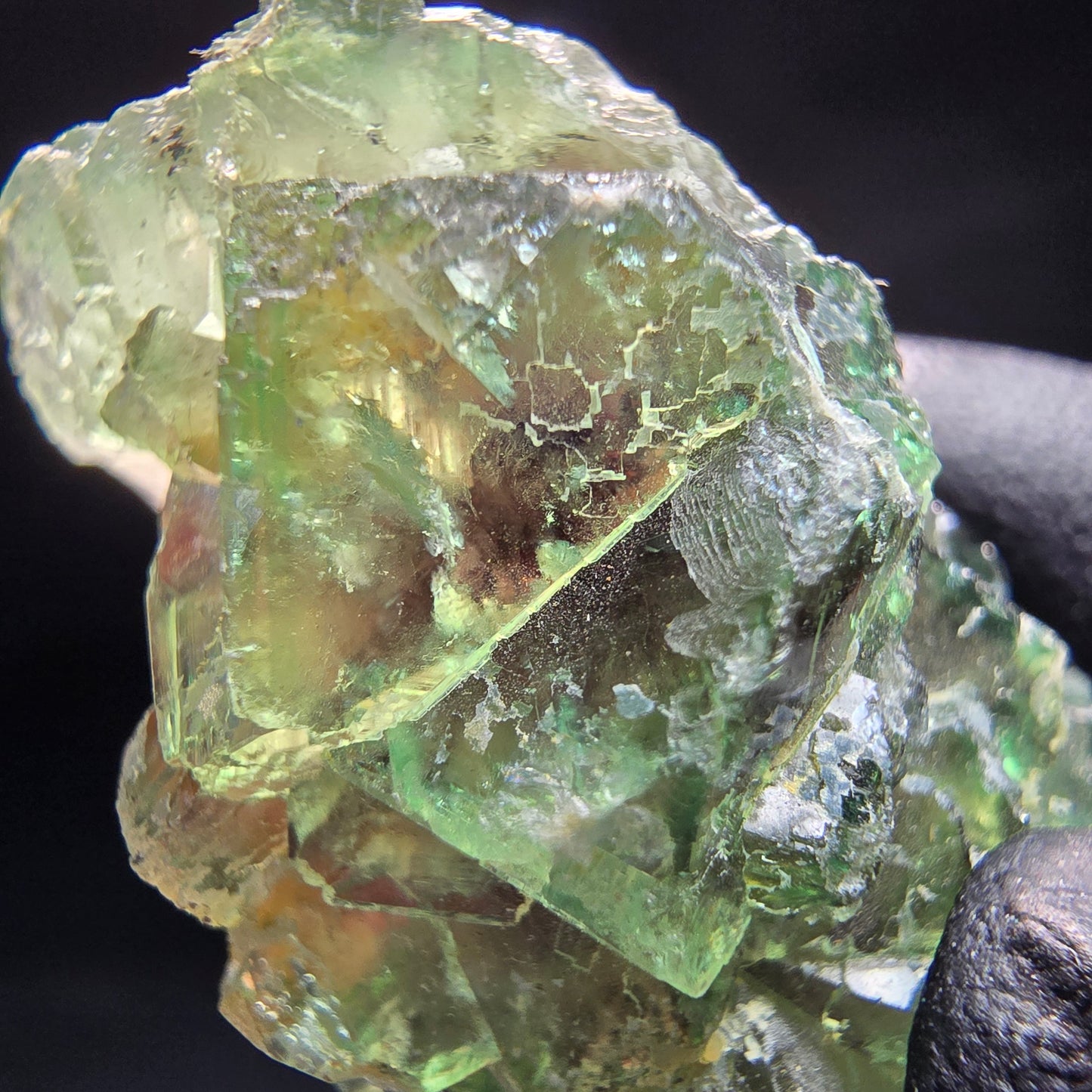Phantom Fluorit Würfel Stufe grün lila Okorusu, Namibia 44*24*17mm Sammlung